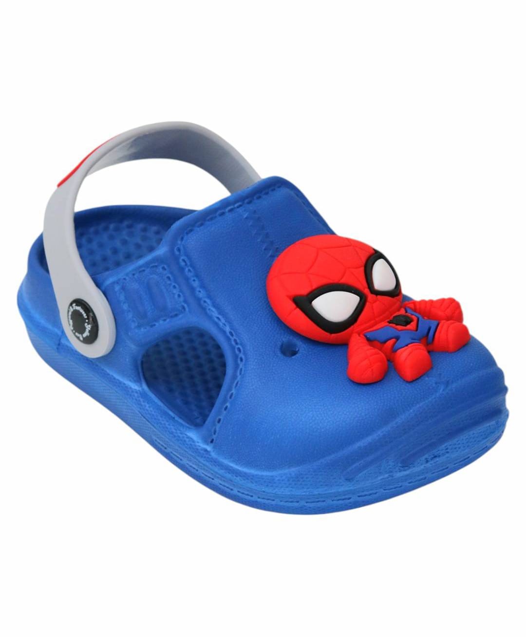 Yellow Bee Marvel Featuring Spider Man Applique Design Slingback Clogs - Blue-picture-18