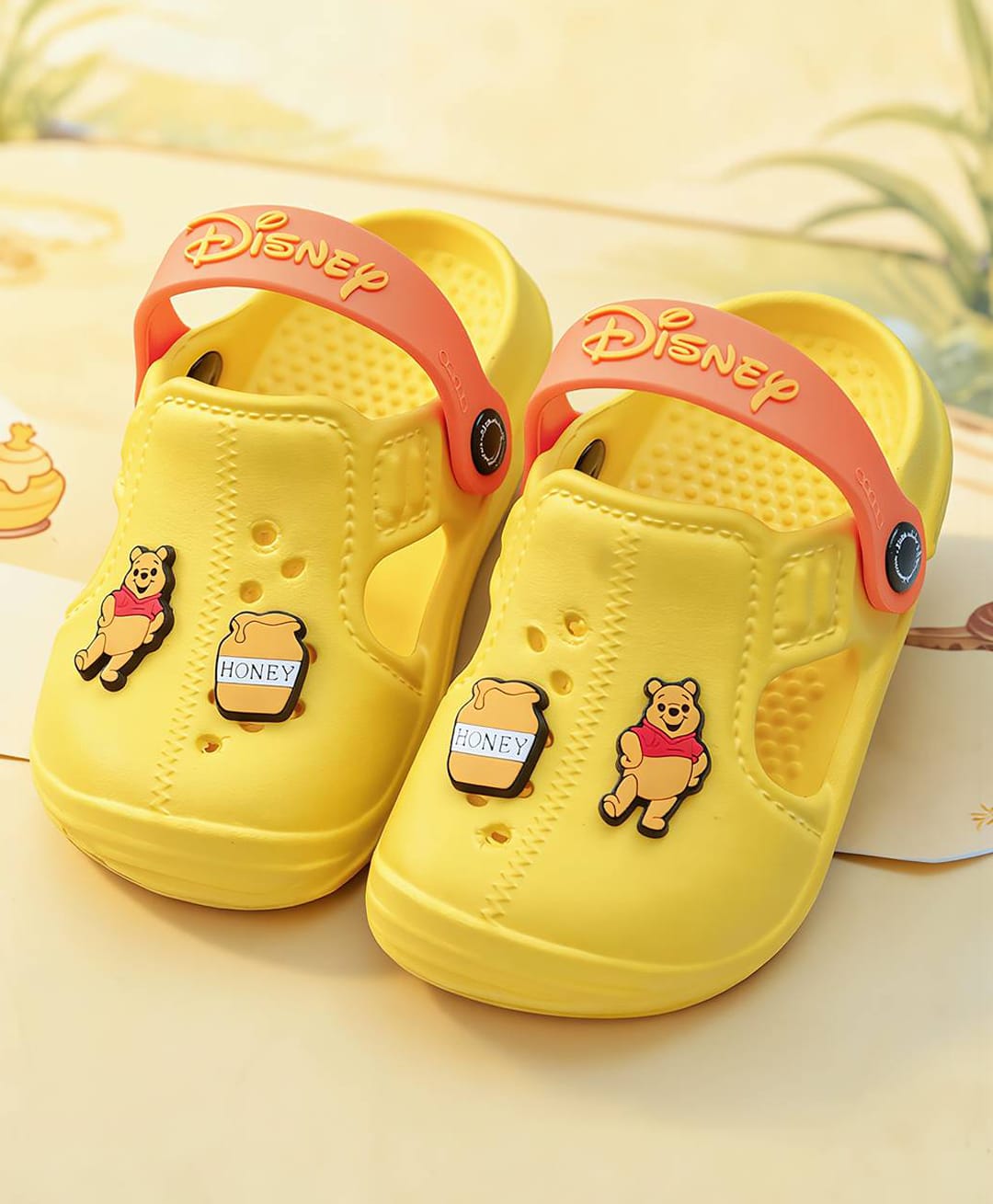 Yellow Bee Disney Featuring Winnie The Pooh Applique Design Slingback Clogs - Yellow-picture-14