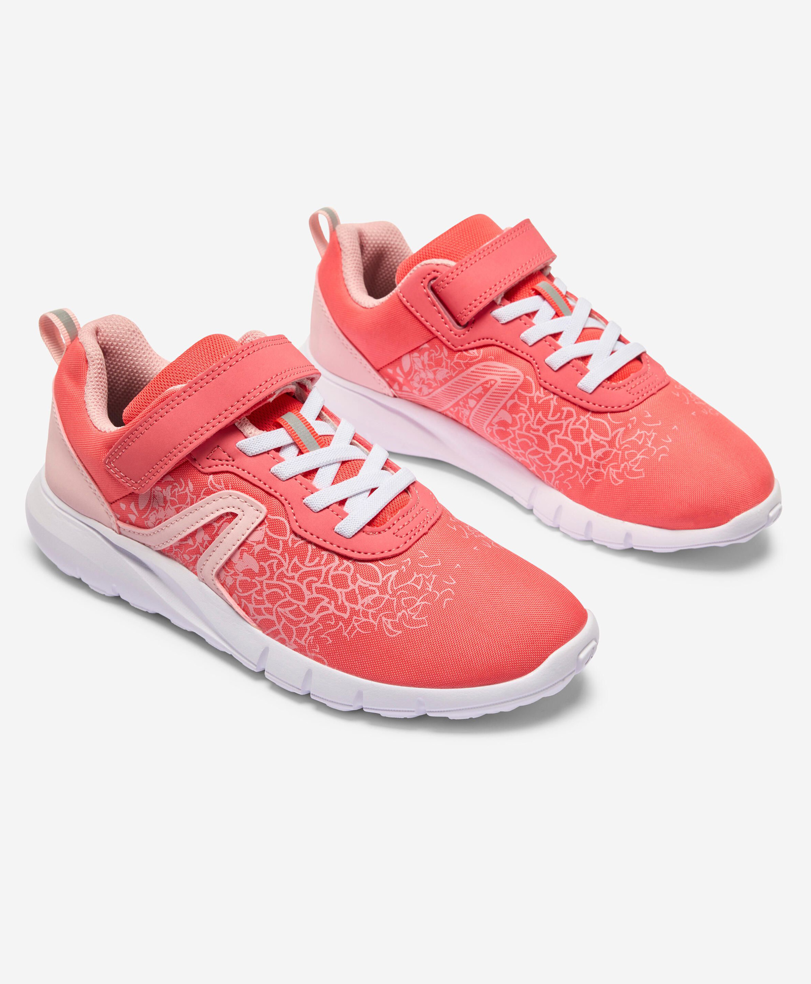 decathlon 140 mesh detailed & abstract designed velcro closure shoes - pink