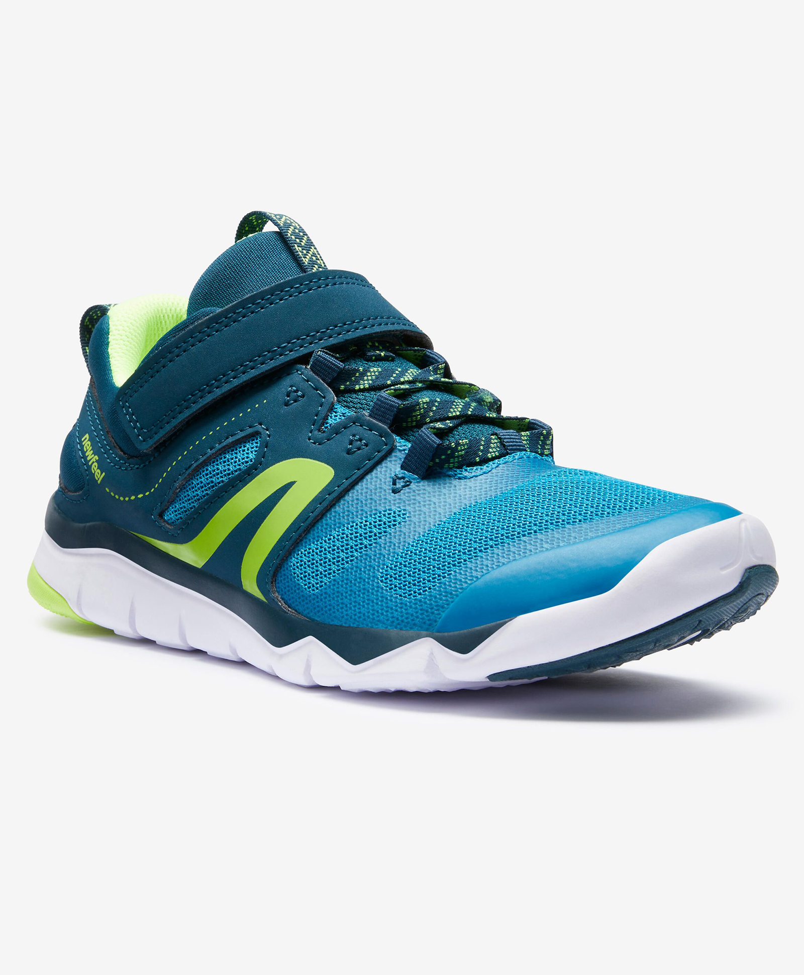 DECATHLON PW 540 Mesh Detailed Abstract Design Colour Blocked Velcro Closure Shoes - Blue-picture-11