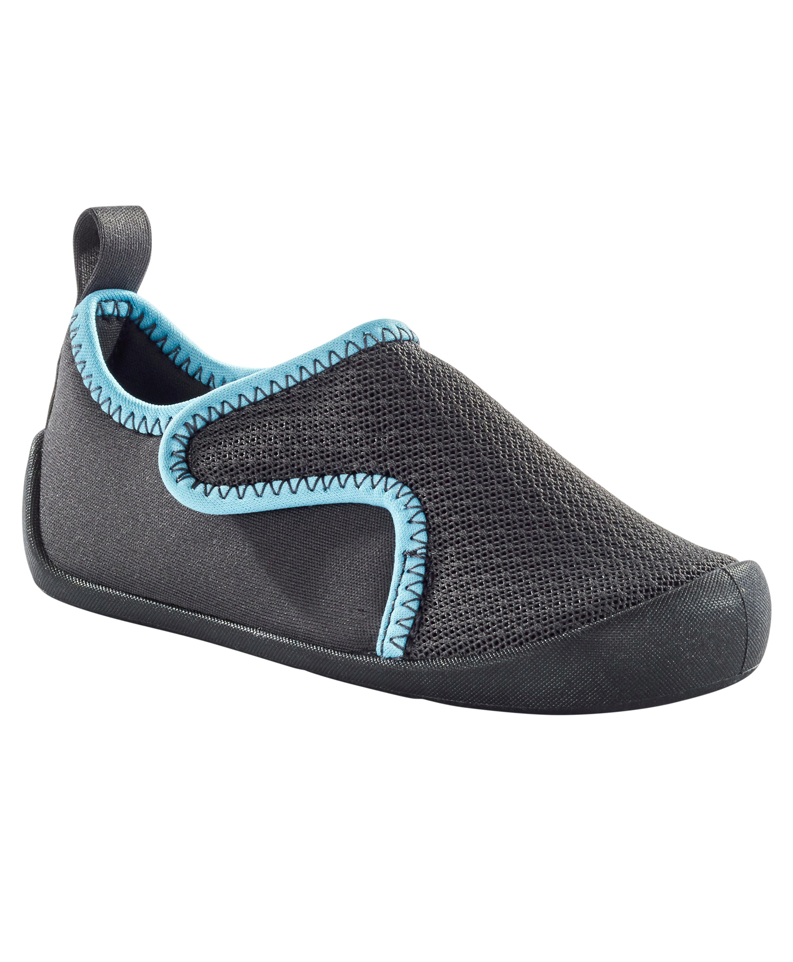 Decathlon Mesh Detailed Colour Blocked Velcro Closure Booties - Dark Grey-image-21