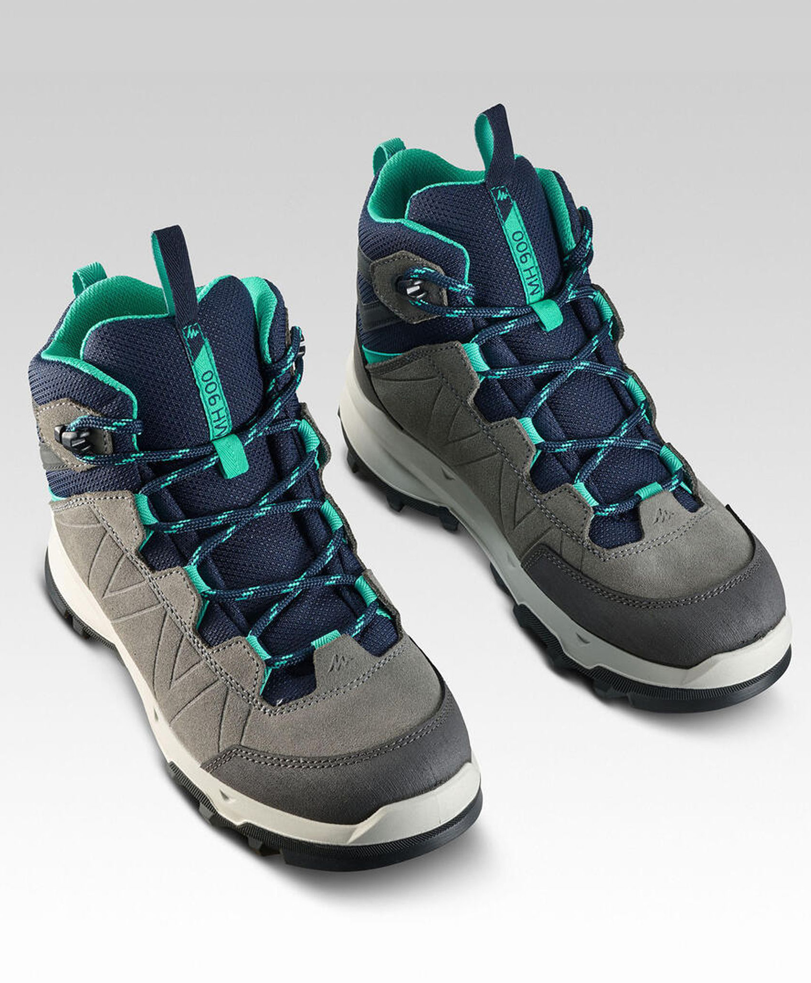 DECATHLON Quechua MH900 Geometric Design Colour Blocked Shoes - Grey & Blue-picture-39