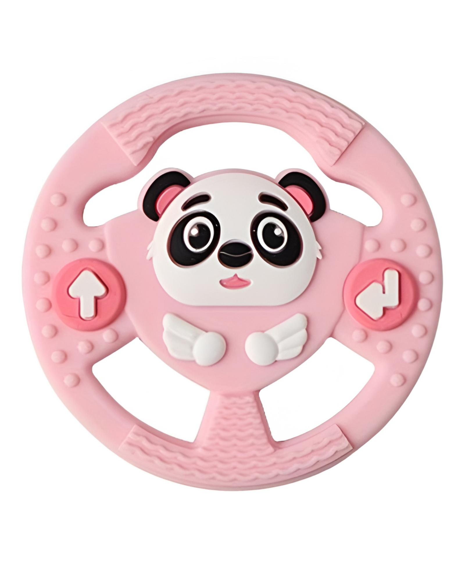 COZY VIBES RING-SHAPED PANDA-DESIGN GUM SCRAPERS Silicon Baby Teether Driving Steering Wheel - PACK OF 1 - COLOR MAY VARY-image-21