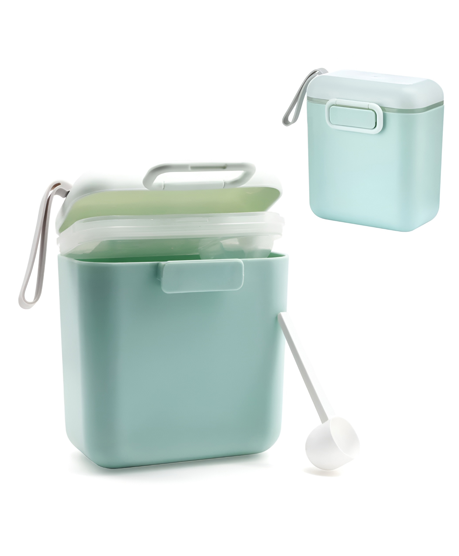 COZY VIBES 800ml Baby Formula Dispenser, Portable Milk Powder Dispenser Container with Carrying Handle and Scoop, PP Double Layer Anti-Leak Design for Outdoor Travel Home - PACK OF 1 - COLOR MAY VARY-image-10