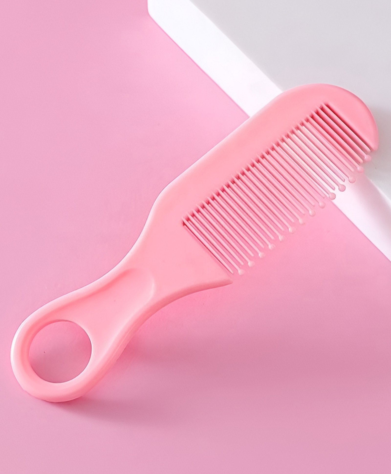 COZY VIBES Round Tip Bristles Cute Baby Comb for Sensitive Scalp for Home Use Nursery Newborn Infant Girl Boy Kids Kids Grooming - PACK OF 1 - COLOR MAY VARY-image-29
