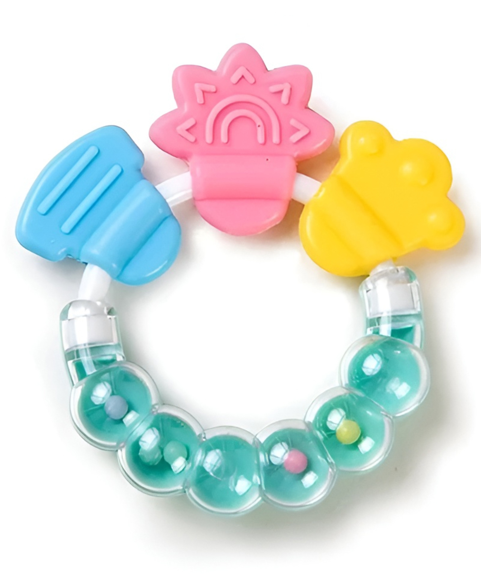 COZY VIBES Teether for Baby 3-6 Month | Baby Tooth Soother/Teething Toys for Baby with Textured Surface for Infants and Babies, 100% Food Grade Silicone - PACK OF 1 - COLOR MAY VARY-image-7
