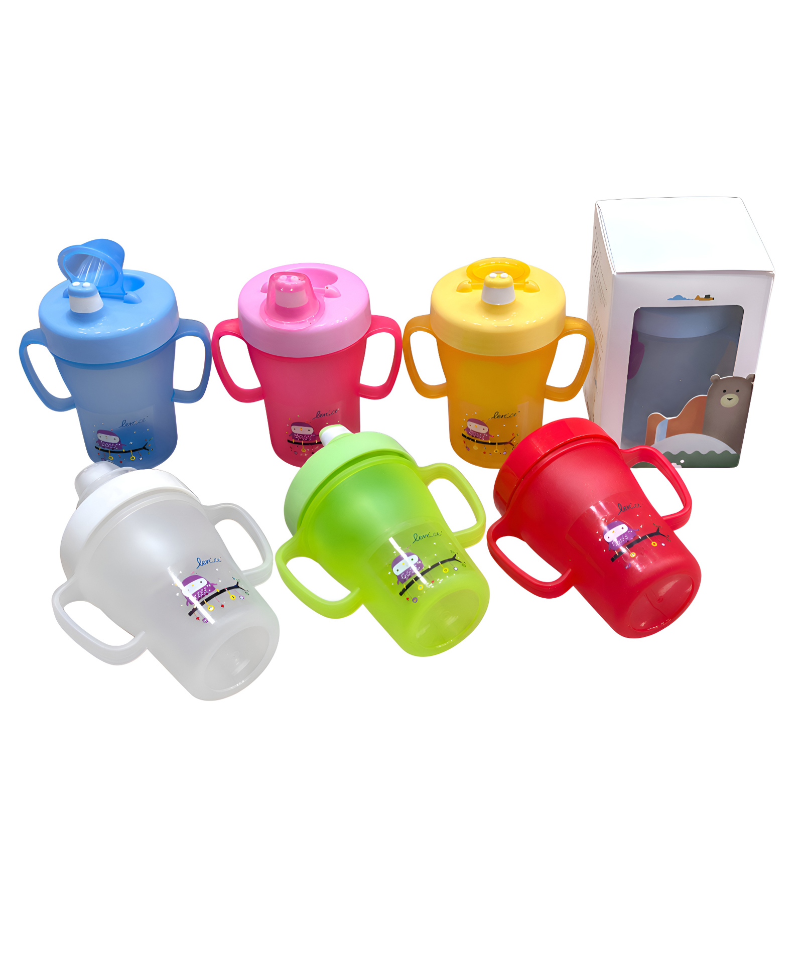 COZY VIBES Spout Sipper 200ML Baby Training Cup Easy-to-hold double handle design with leak-proof spout for safe and mess-free drinking - PACK OF 1 - COLOR MAY VARY-image-17