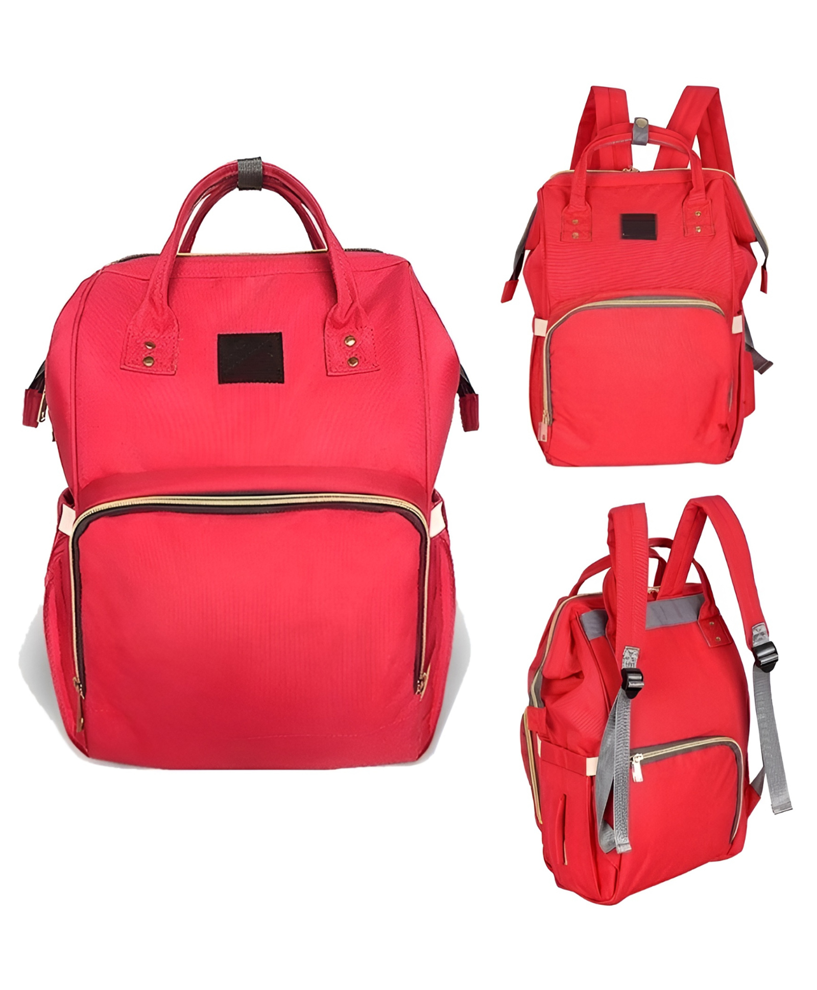 COZY VIBES Baby Cotton Mother Bag Diaper Bag Nursing Bags Maternity Travel Backpack Designer Nappy Stroller Bag - PACK OF 1 - COLOR MAY VARY-image-8