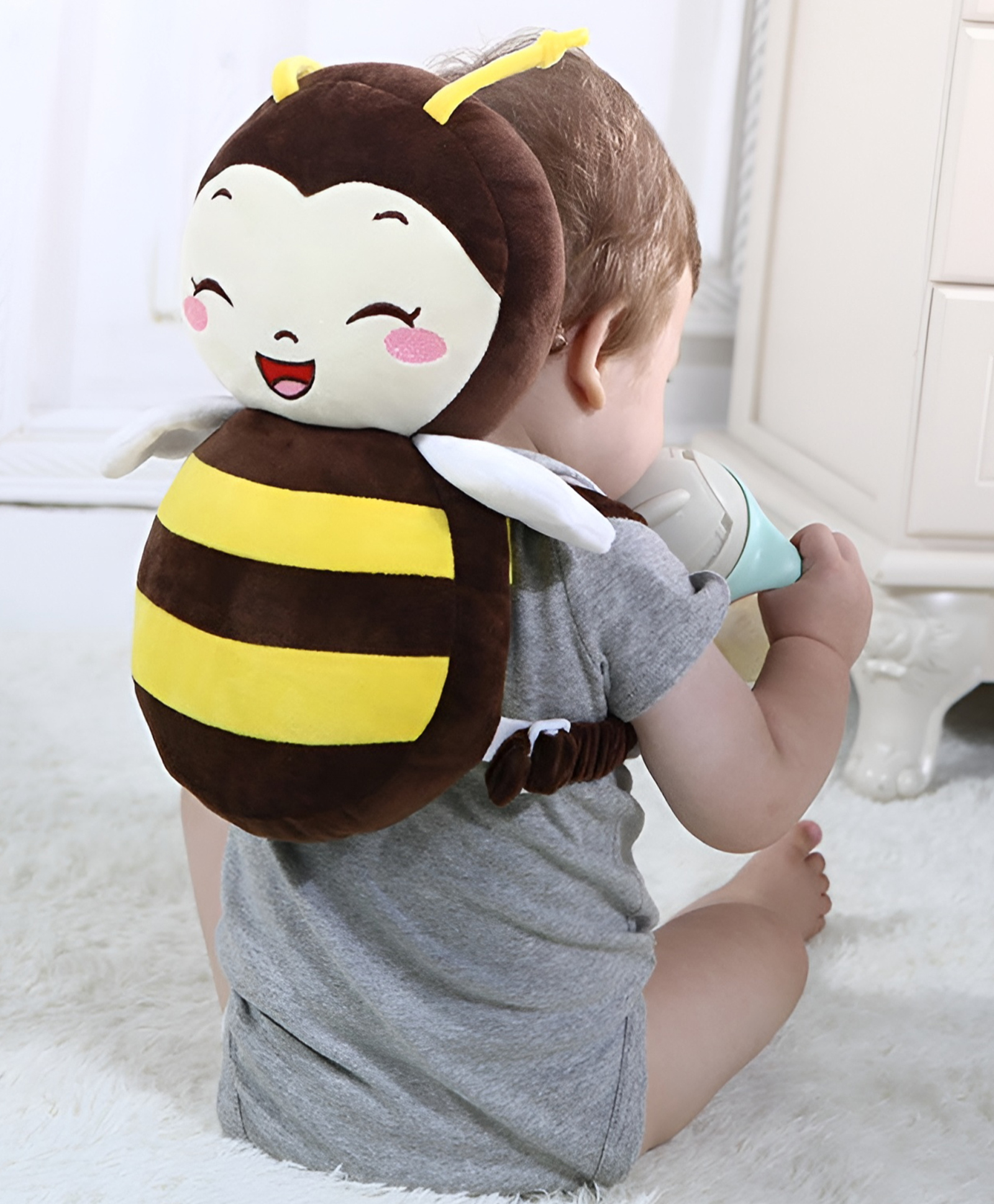 COZY VIBES Comfortable Adjustable Safety Fall Prevention Toddler Baby Head Protector Cushion Backpack - PACK OF 1 - COLOR MAY VARY-image-23