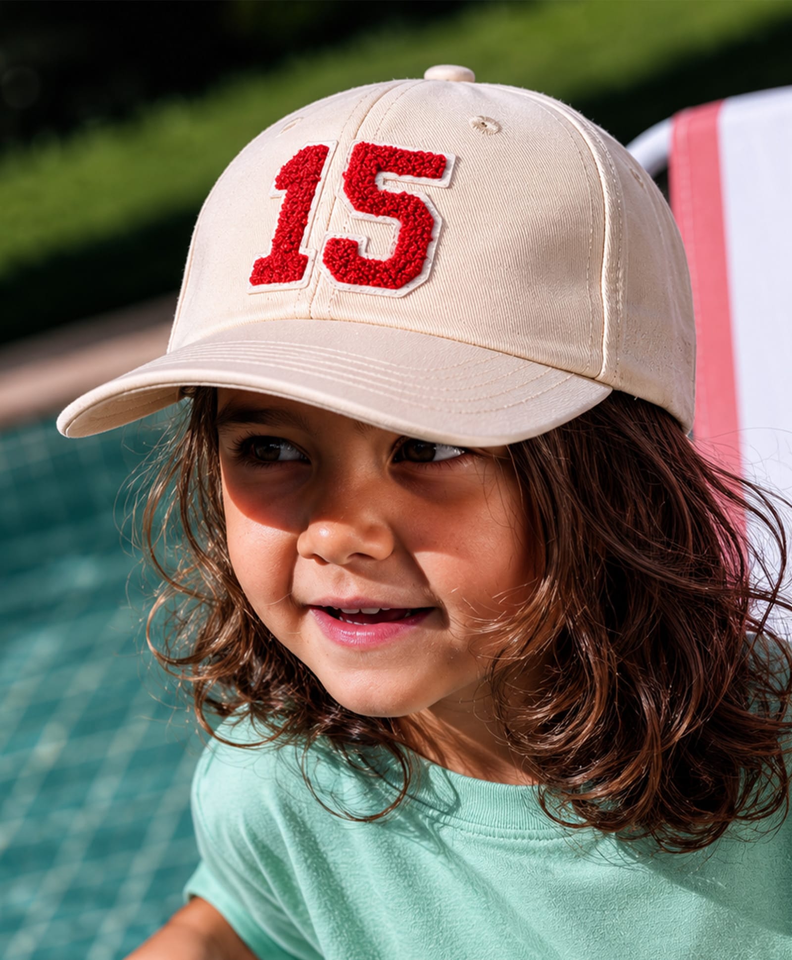 PURPLE UNITED KIDS Twil Woven Number Embroidered Cap - Beige - Circumference 48 Cms-picture-17