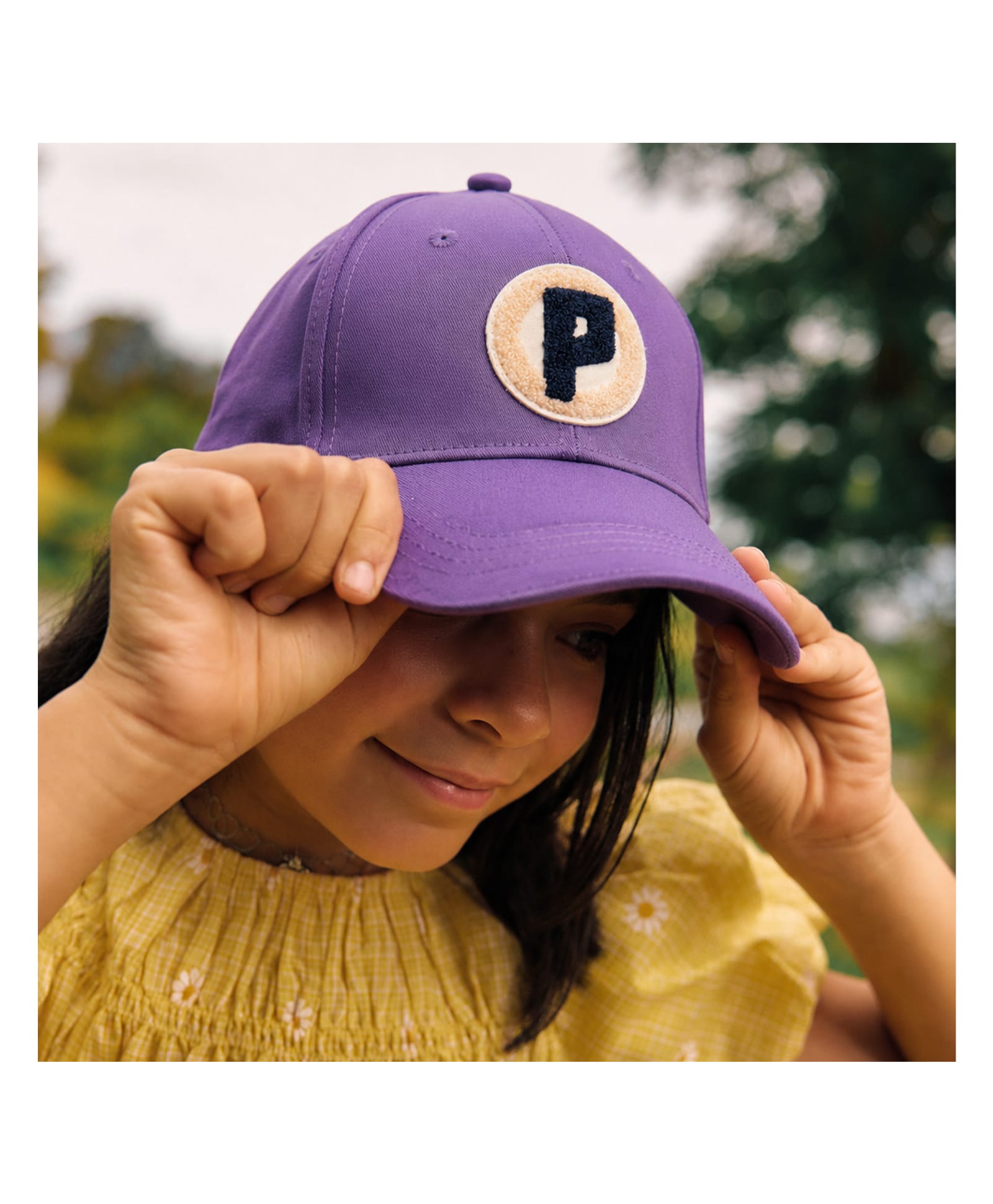PURPLE UNITED KIDS Twill Woven P Letter Embroidered Cap - Lavender - Circumference 48 Cms-picture-32