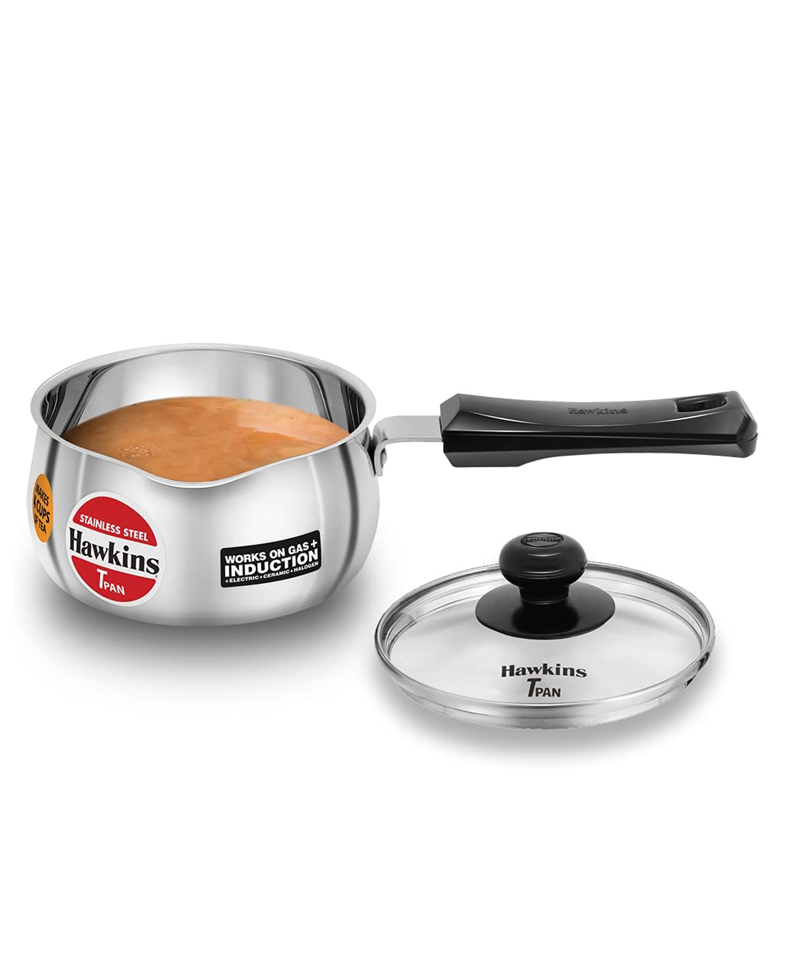 Hawkins 1 Litre Tpan, Stainless Steel Tea Pan with Glass Lid, Induction Sauce Pan, Chai Pan, Small Pan, Silver (SST10G)-image-48