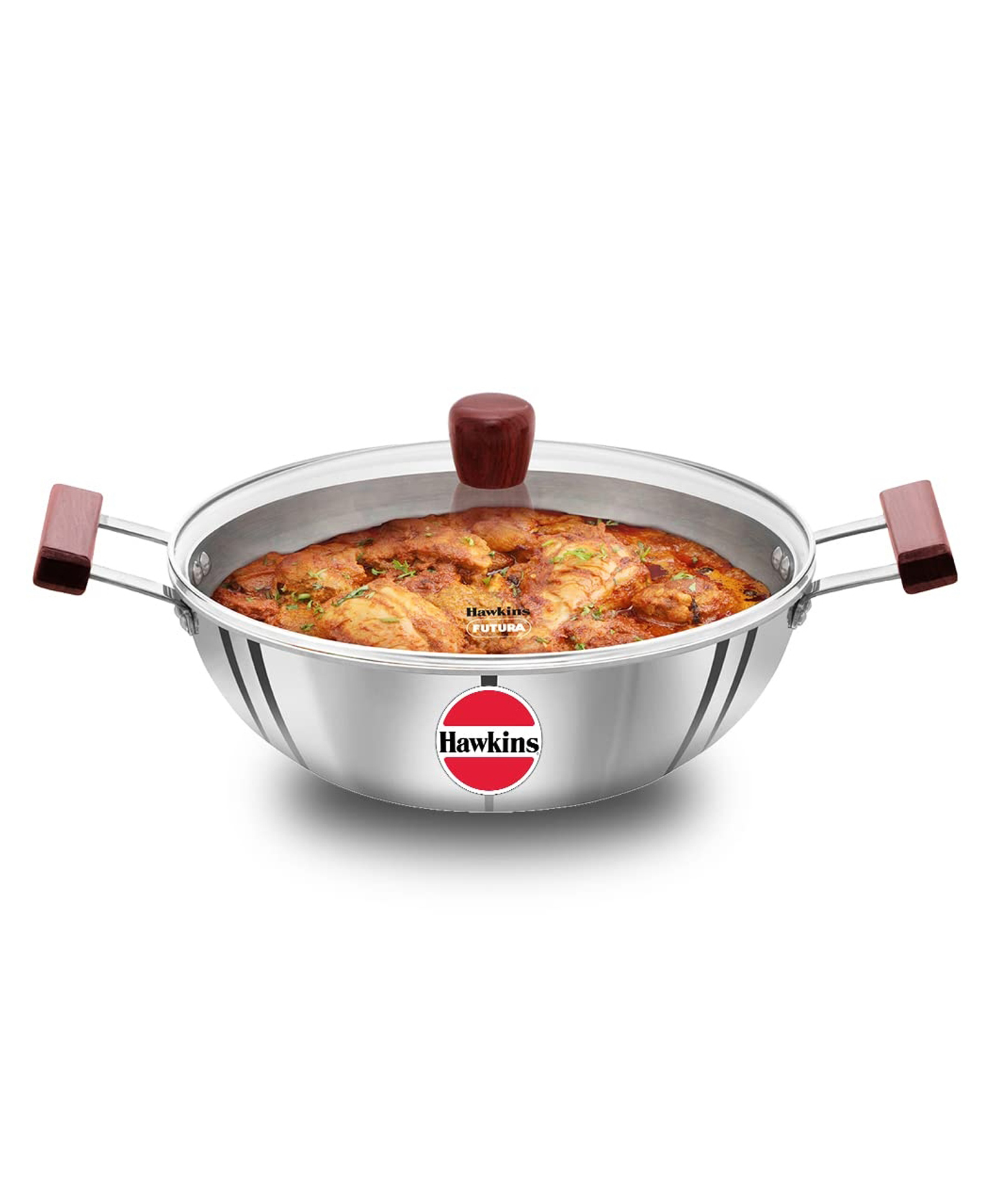 Hawkins Deep Kadhai, Triply Stainless Steel with Glass Lid, Flat Bottom Induction 5 L (SSK50G) - Silver-image-32