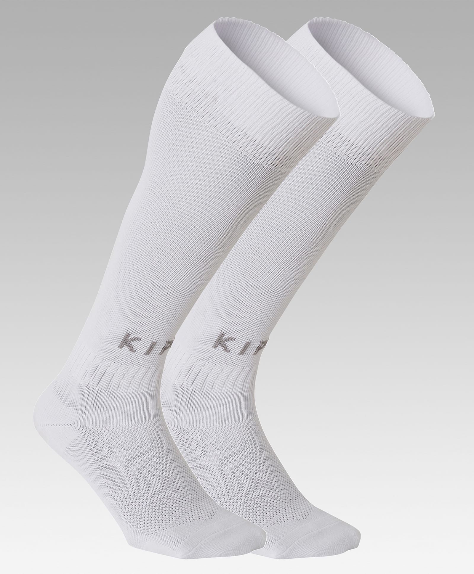 DECATHLON Kipsta F100 Knit Solid Socks - White-picture-17
