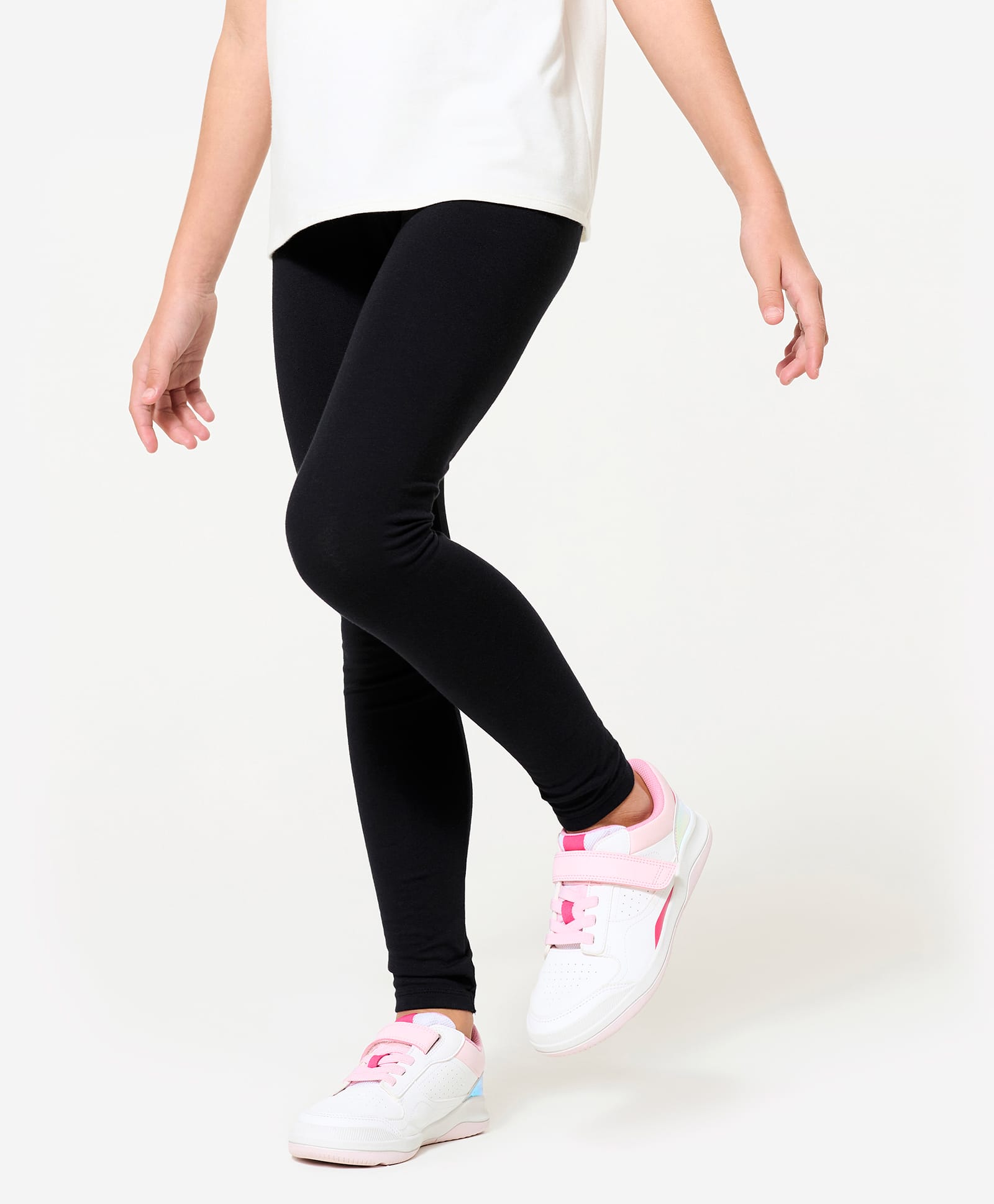 DECATHLON Domyos 100 Cotton Knit Solid Leggings - Black-picture-33