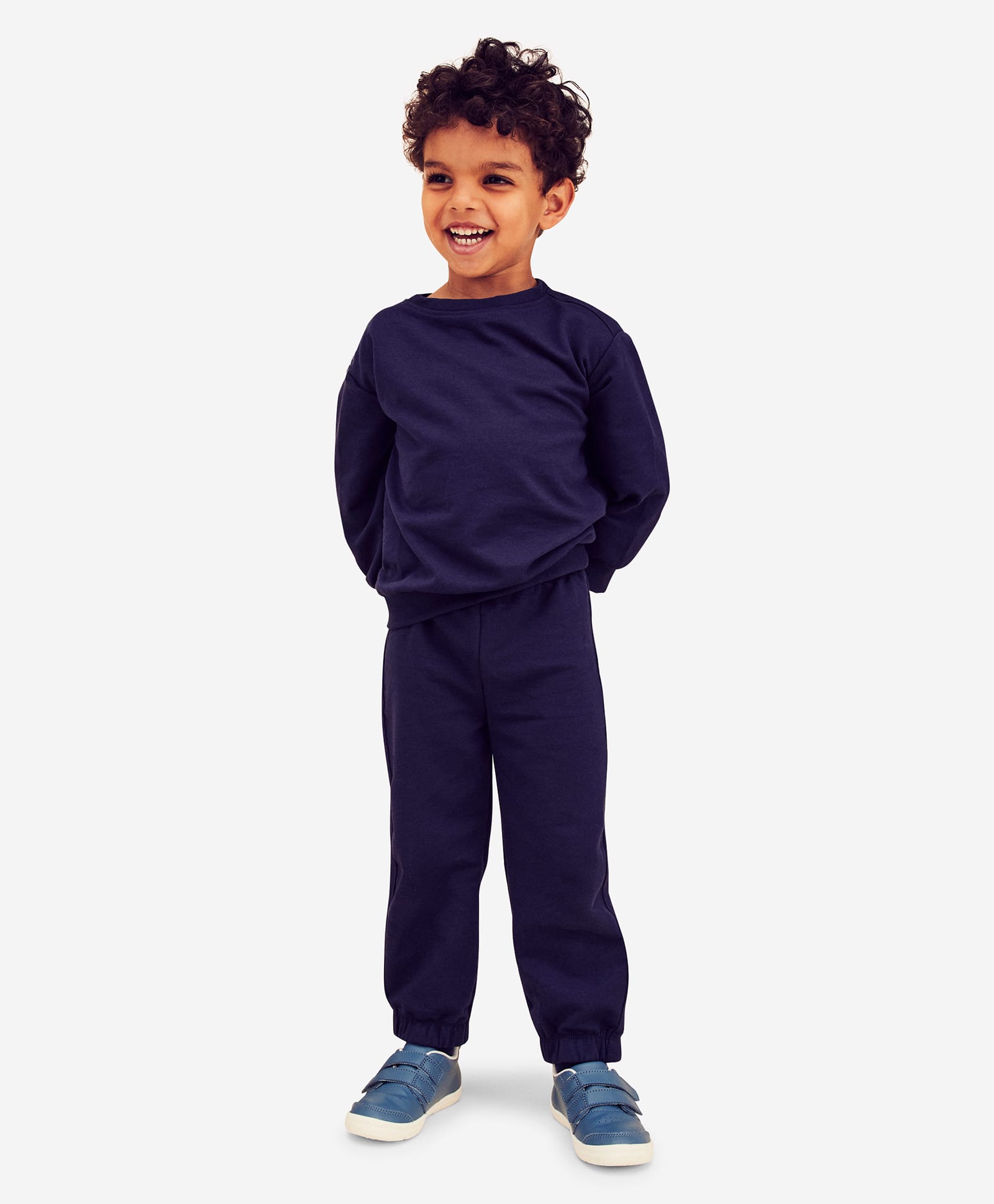 DECATHLON Domyos Cotton Knit Full Sleeves Solid Tracksuit - Navy Blue-picture-30