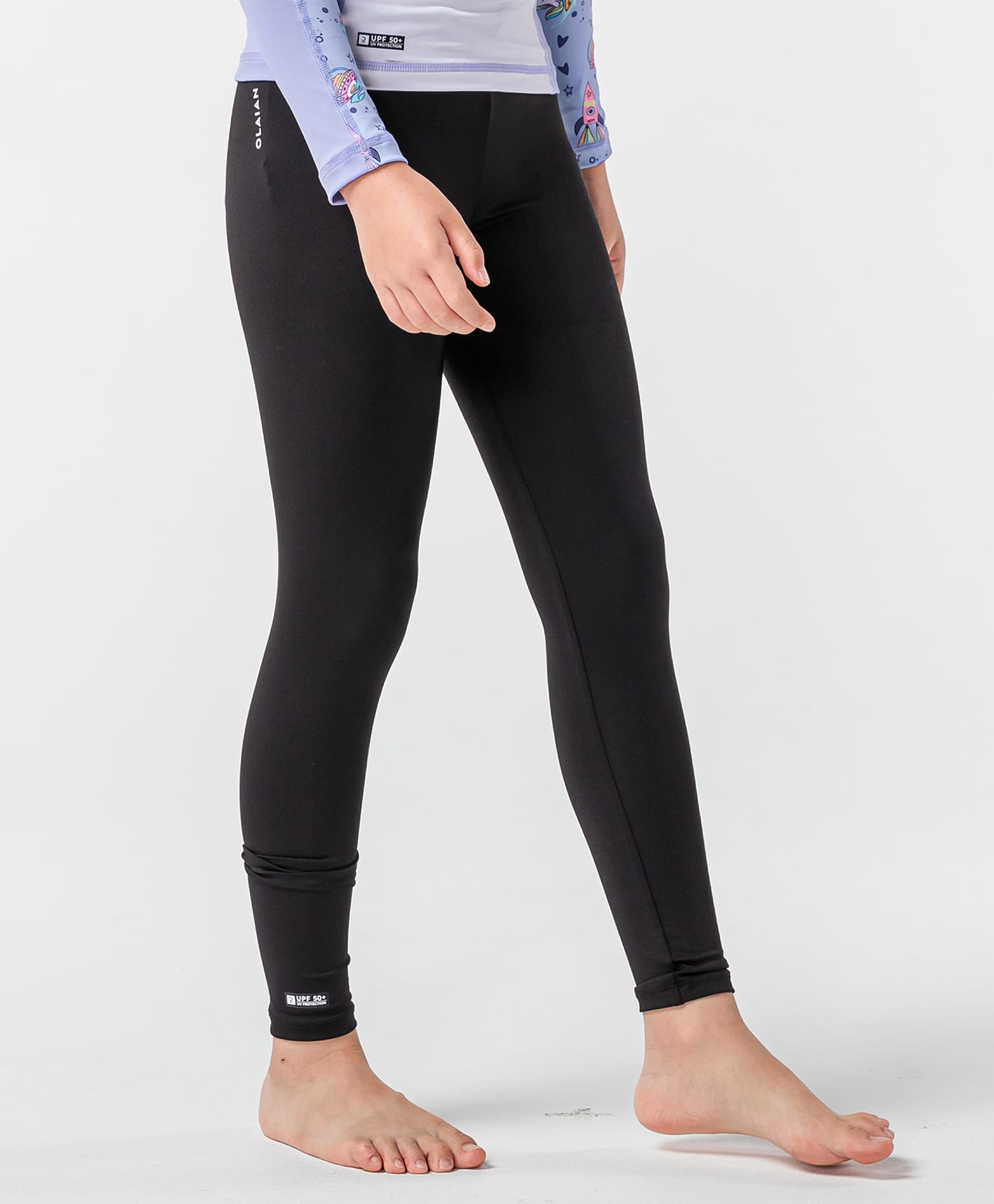 DECATHLON Knit Solid Leggings - Black-picture-42