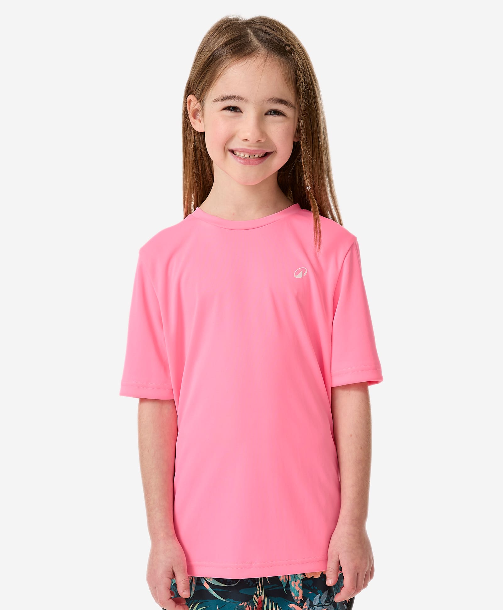 DECATHLON Knit Half Sleeves Brand Logo Printed Tee - Pink-image-22