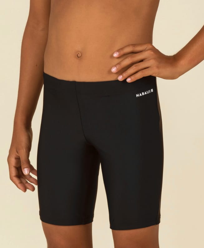 DECATHLON Nabaiji 100 Solid Swimming Trunks - Black-picture-28