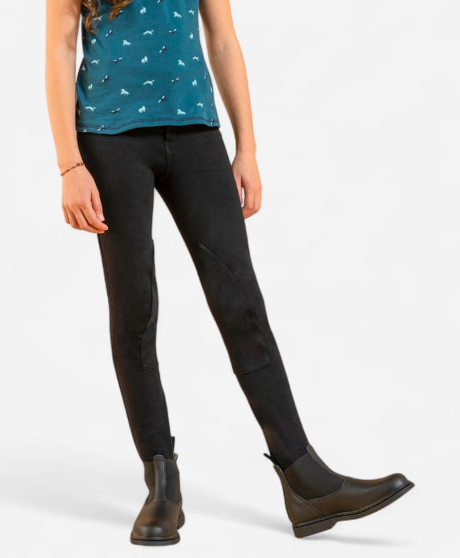 DECATHLON Fouganza 100 Cotton Solid Pants - Black-picture-11