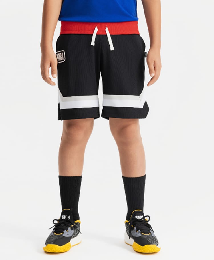 DECATHLON Tarmak Nba SH900 Knit Colour Blocked Shorts - Black-image-4