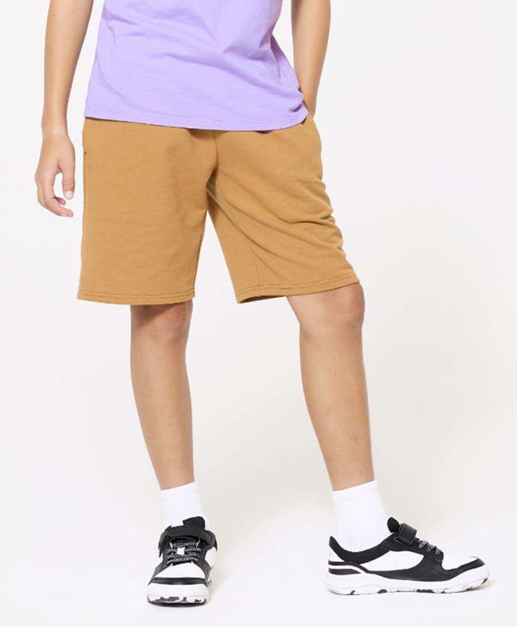 DECATHLON Domyos Cotton Knit Solid Shorts - Brown-picture-11