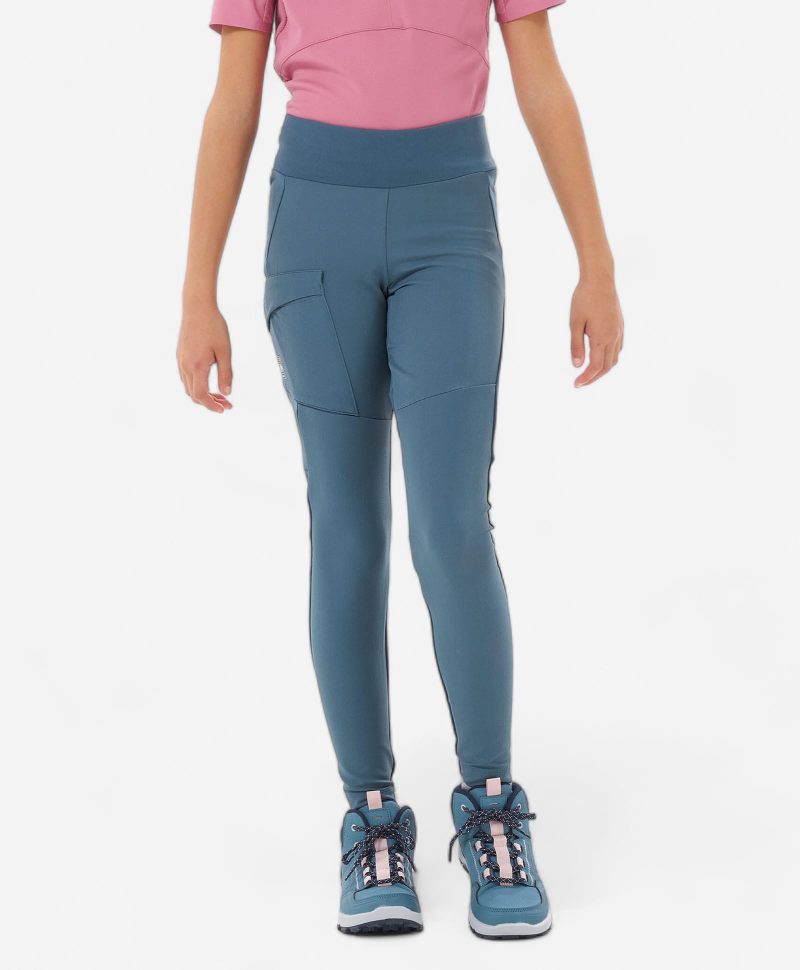 DECATHLON Knit Solid Leggings - Green-picture-17
