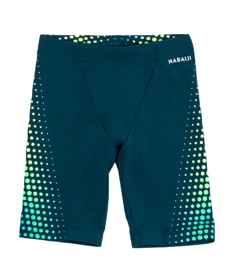 DECATHLON Fitib Abstract Printed Swimming Trunks - Green-picture-36