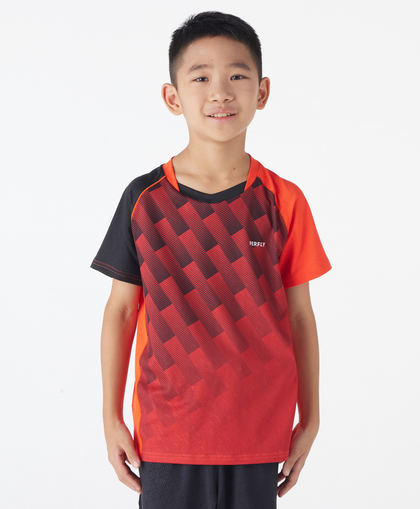 DECATHLON Kuikma 560 Knit Half Sleeves Abstract Printed Tee - Red-picture-21