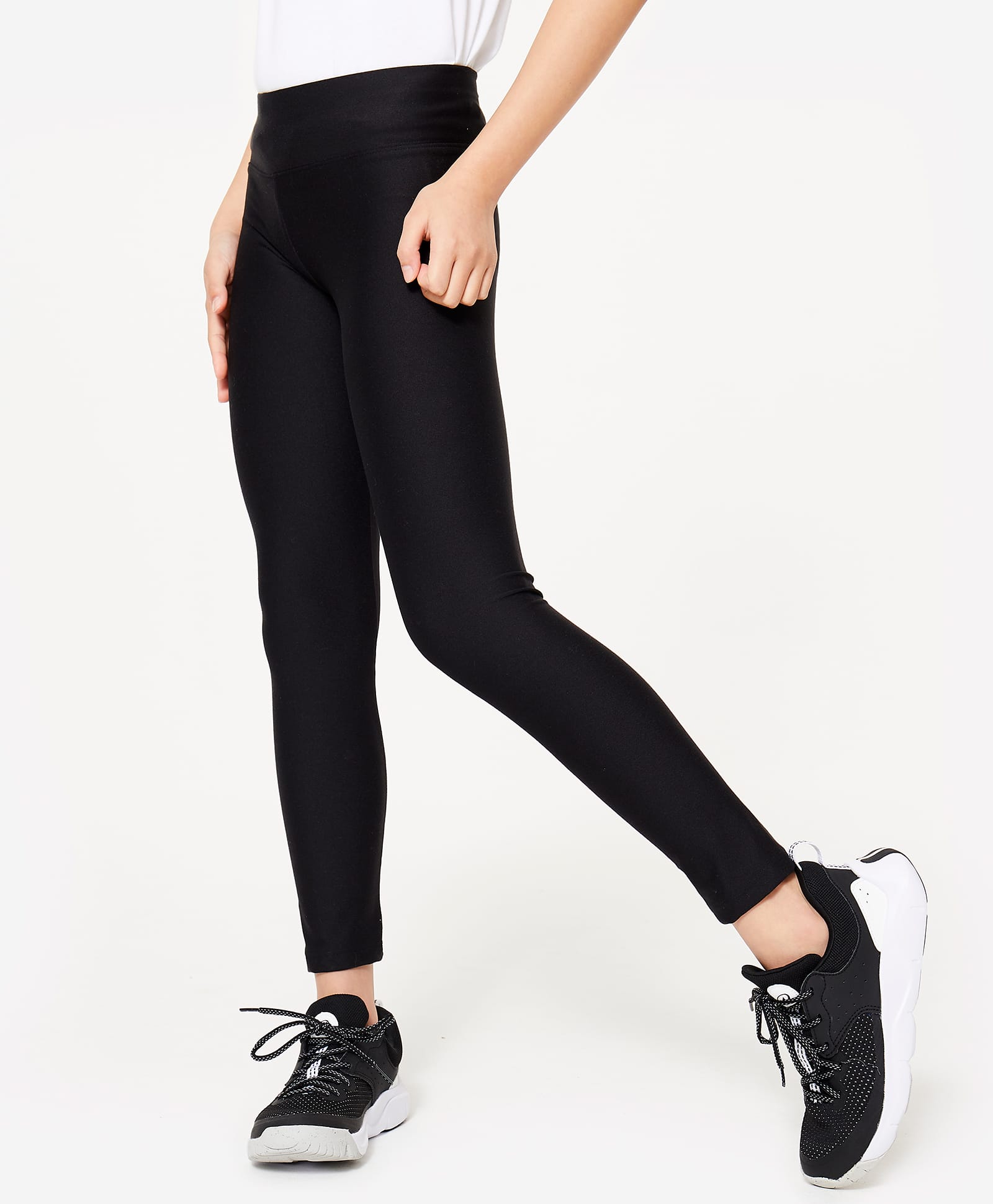 DECATHLON Knit Solid Leggings - Black-picture-28