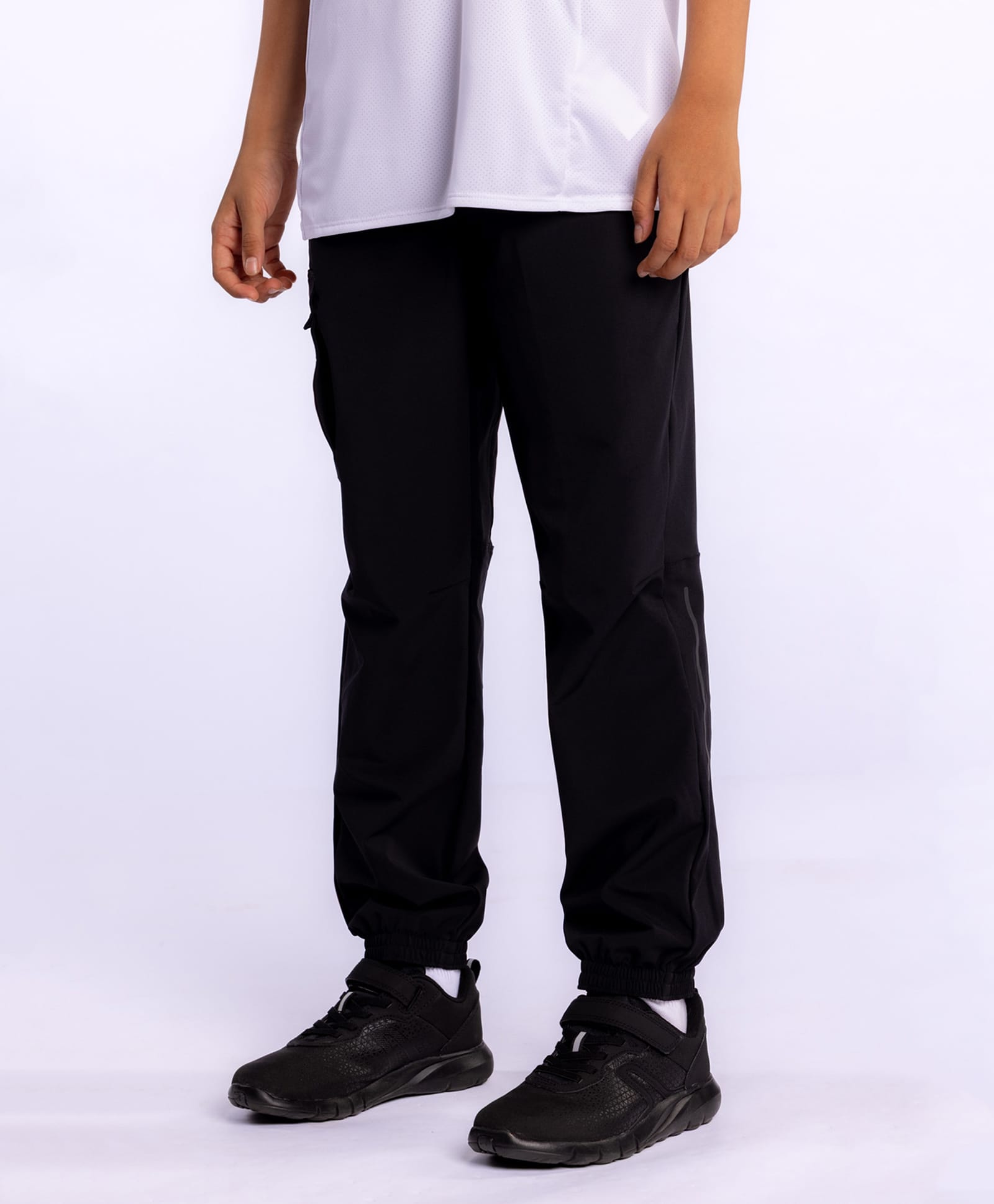 DECATHLON Knit Solid Cargo Style Track Pants - Black-picture-31