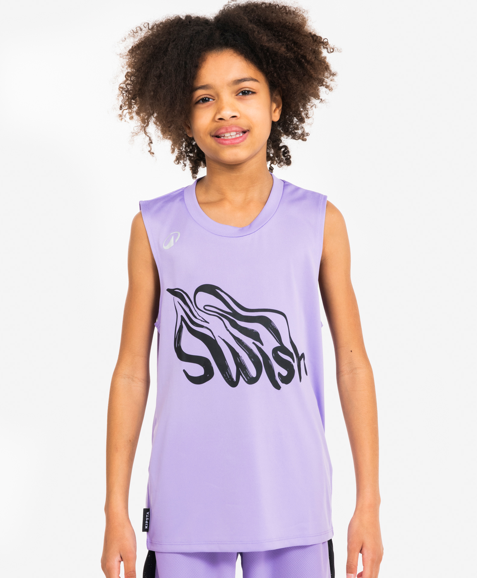 DECATHLON Kipsta TS500 Knit Sleeveless Swish Text Printed Tee - Purple-picture-35