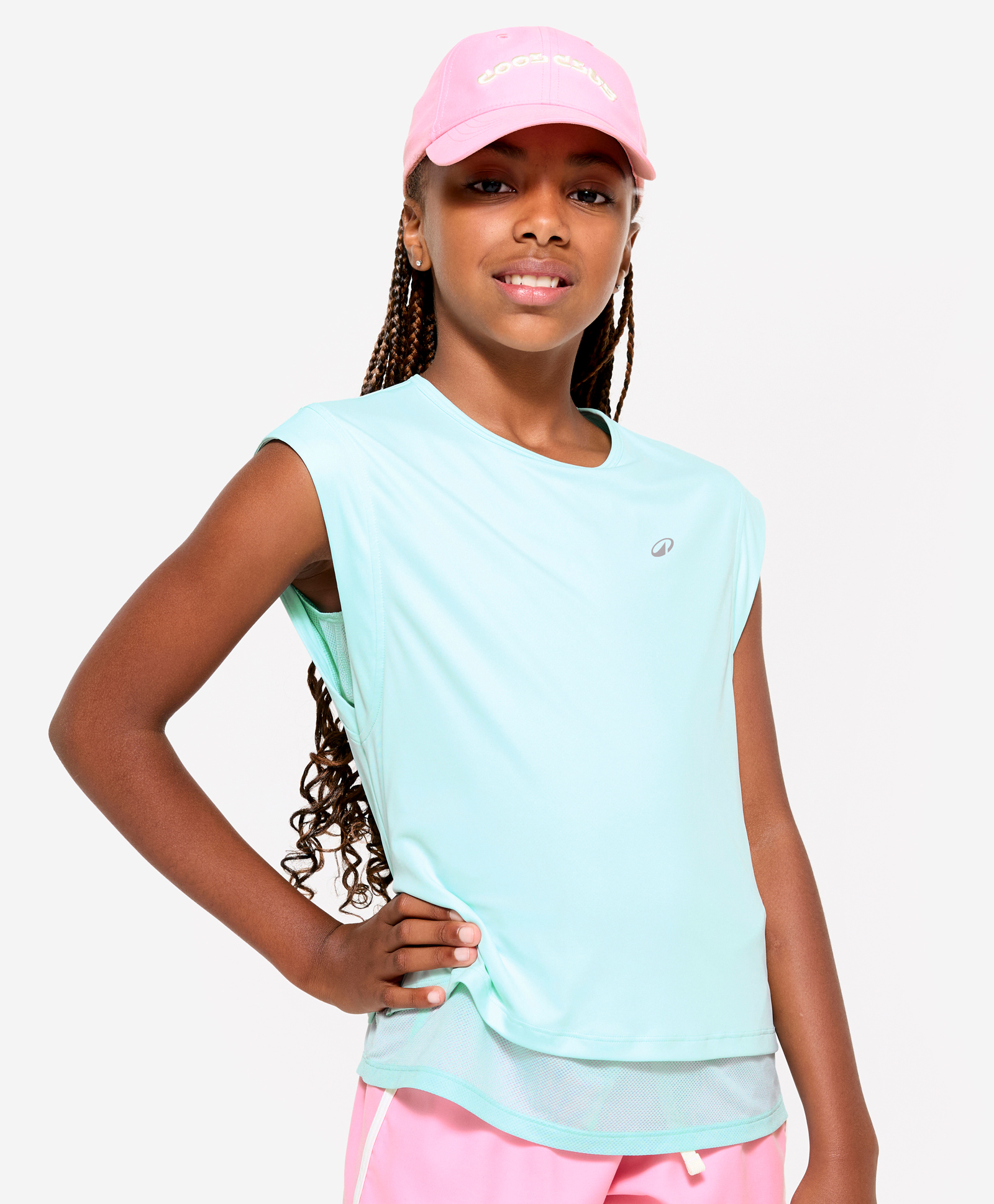 DECATHLON Knit Sleeveless Brand Logo Printed Tee - Mint-picture-32