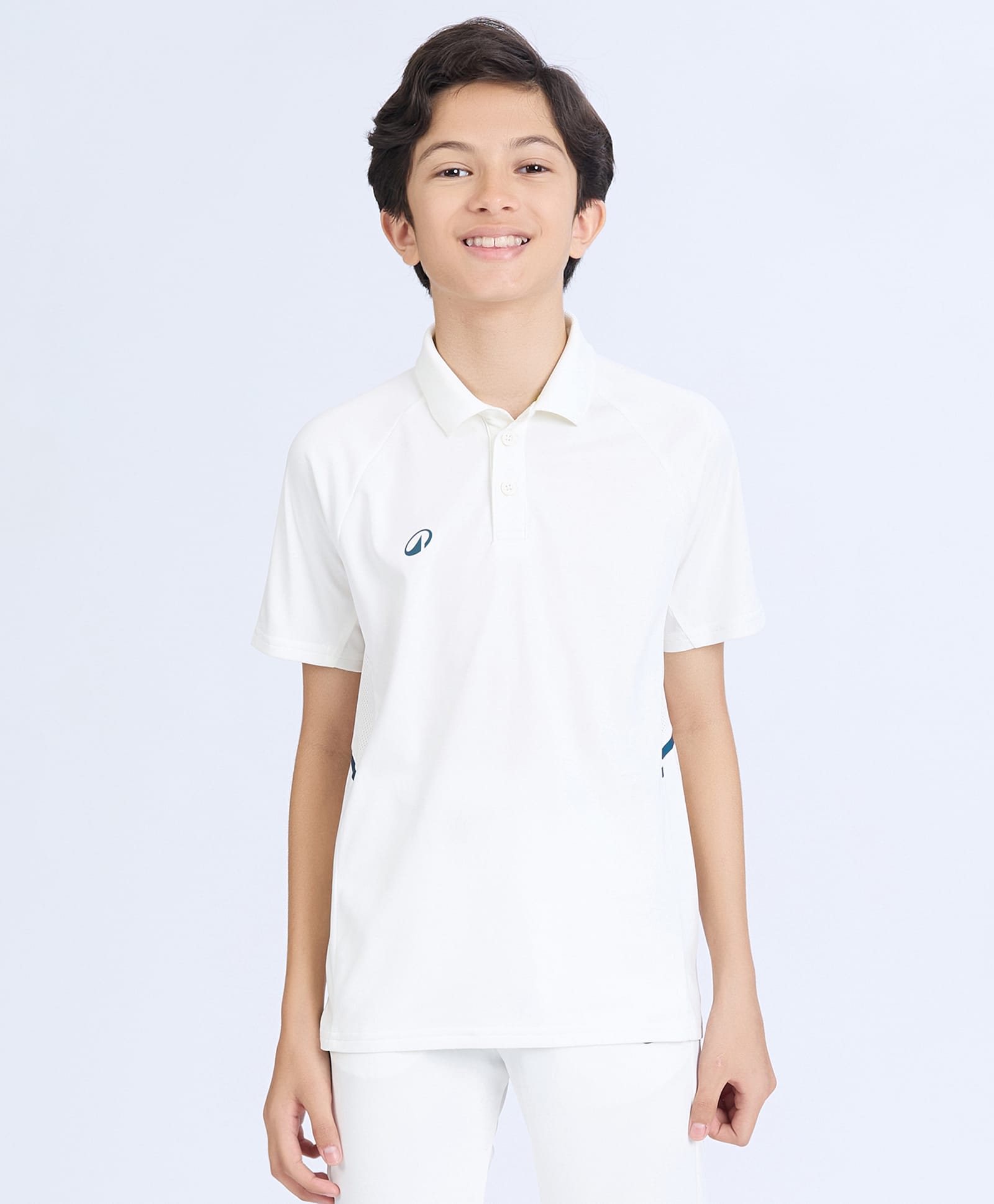 DECATHLON CP500 Knit Half Sleeves Brand Logo Printed Polo Tee - White-picture-24