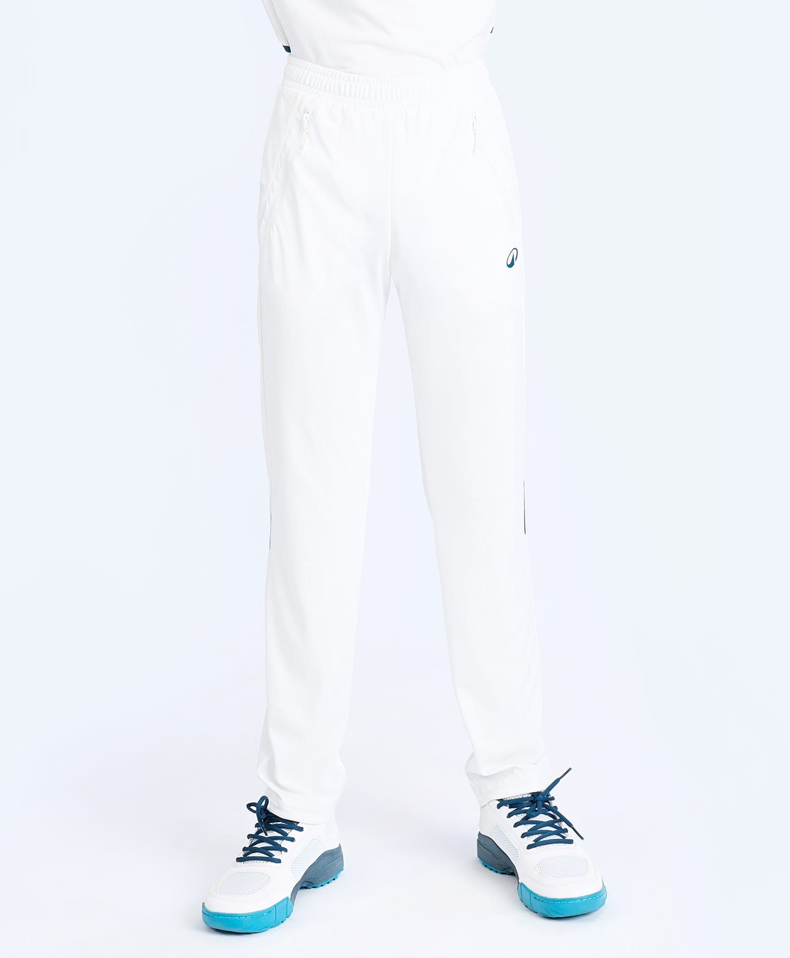 DECATHLON Knit Solid Track Pants - White-picture-25