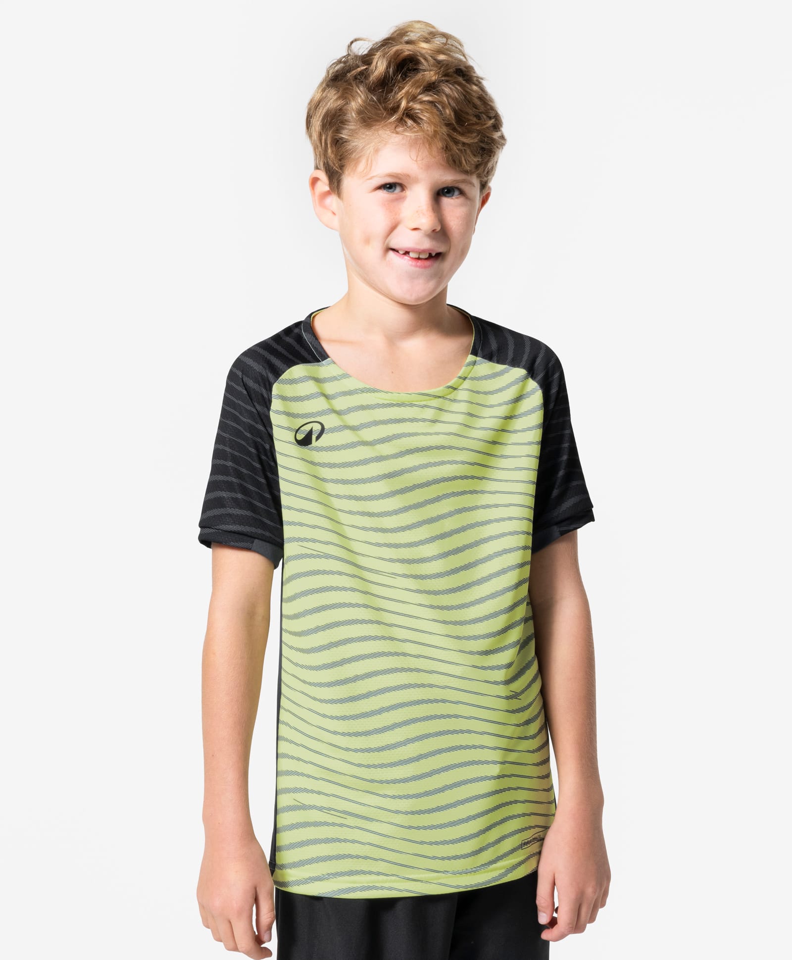 DECATHLON Kipsta Viralto Knit Half Sleeves Colour Blocked Abstract Printed Tee - Green-picture-37