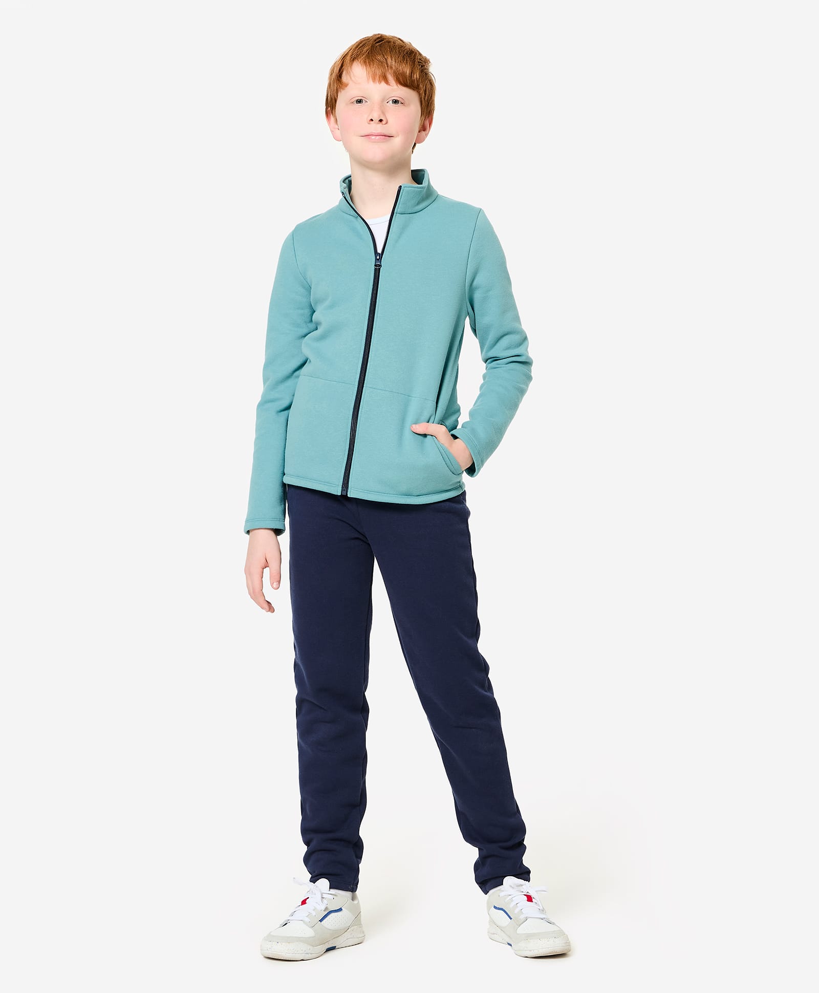DECATHLON Domyos Knit Full Sleeves Solid Tracksuit - Green-picture-24