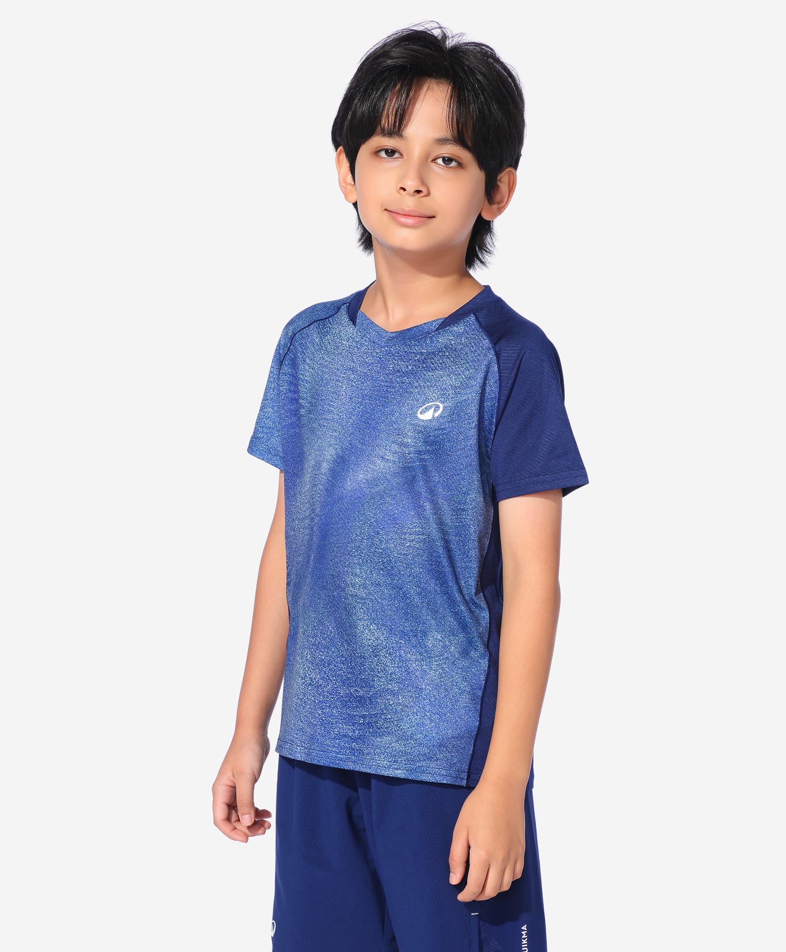 DECATHLON Knit Half Sleeves Abstract Printed Tee - Blue-image-17