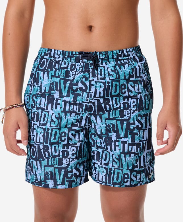 DECATHLON 100 Typestree Abstract Printed Swimming Shorts - Blue-picture-12