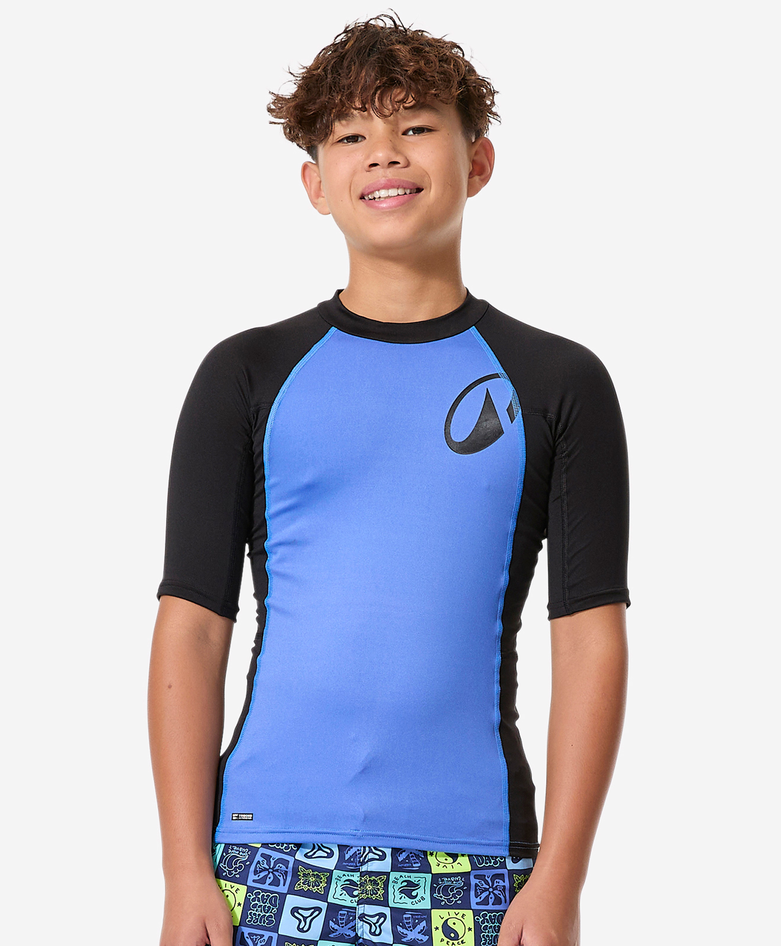 DECATHLON Knit Half Raglan Sleeves Logo Printed Tee - Blue-image-25