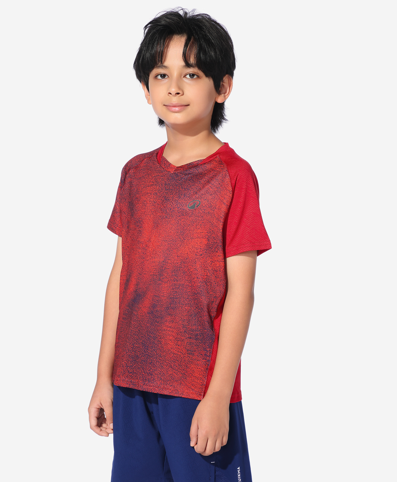 DECATHLON Kuikma 560 Knit Half Sleeves Abstract Printed Tee - Red-picture-39