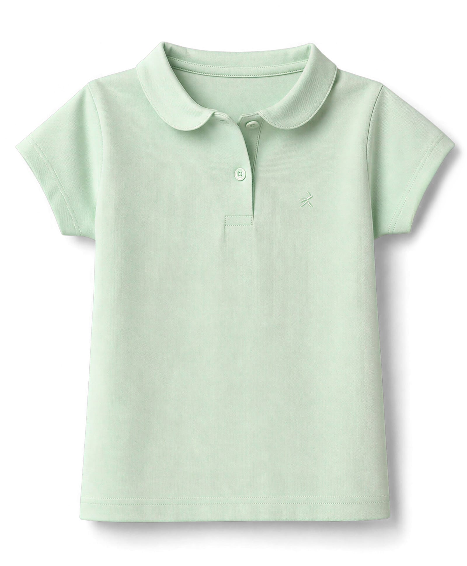 Doreme Cotton Knit Half Sleeves Solid Polo T-Shirt - Light Green-image-24