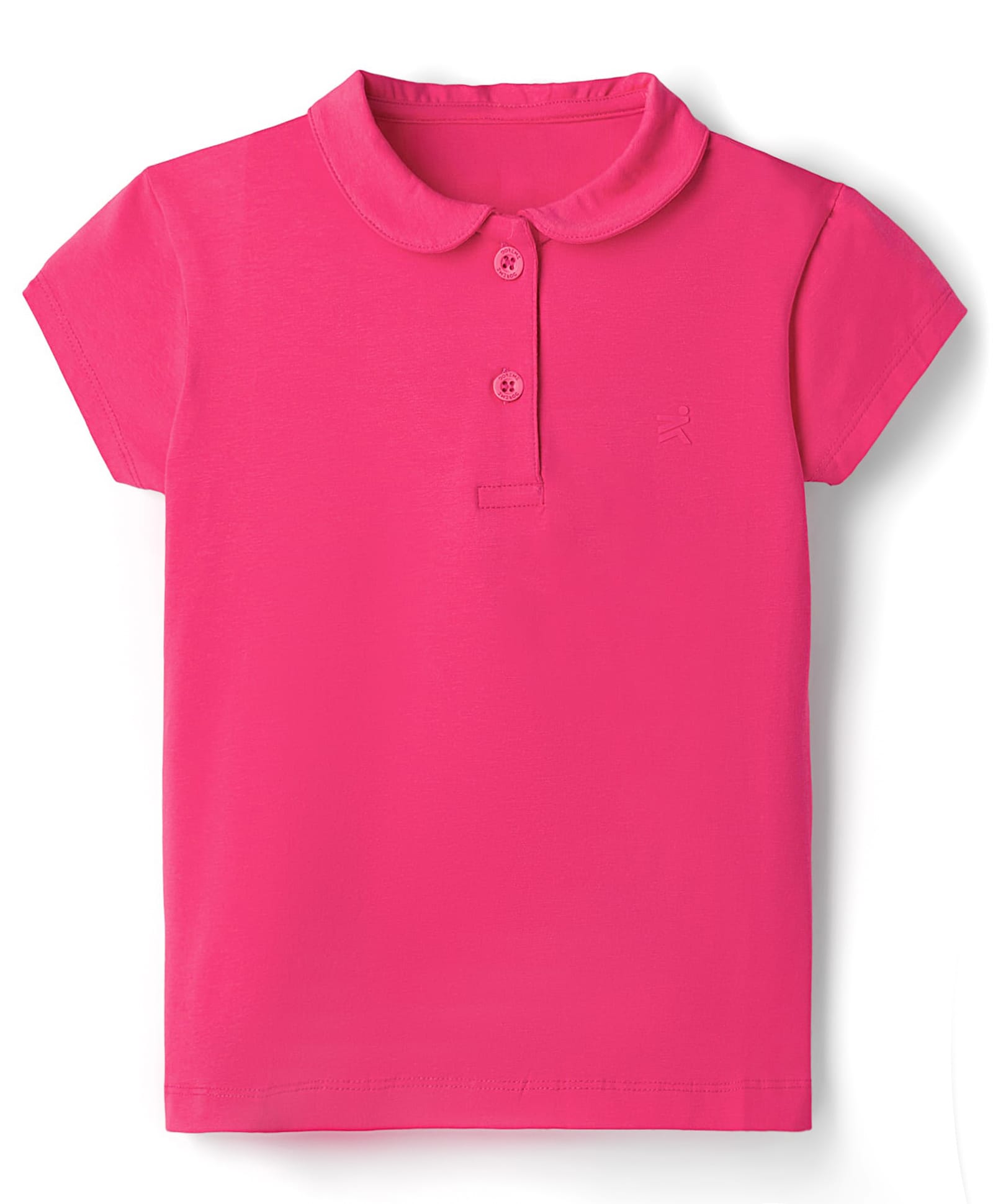Doreme Cotton Knit Half Sleeves Solid Polo T-Shirt - PInk-picture-15