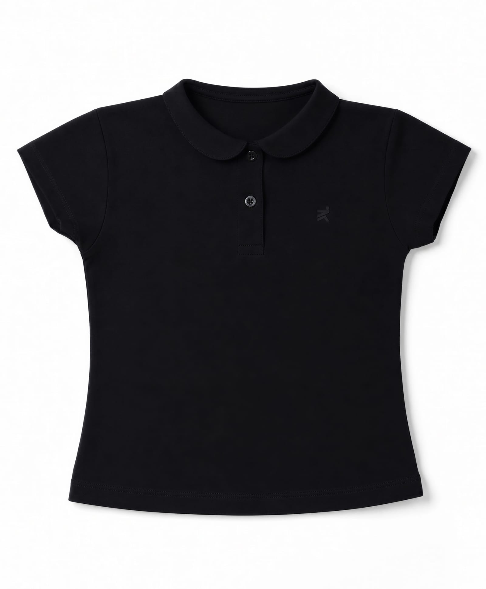 Doreme Cotton Knit Half Sleeves Solid Polo T-Shirt - Black-image-38