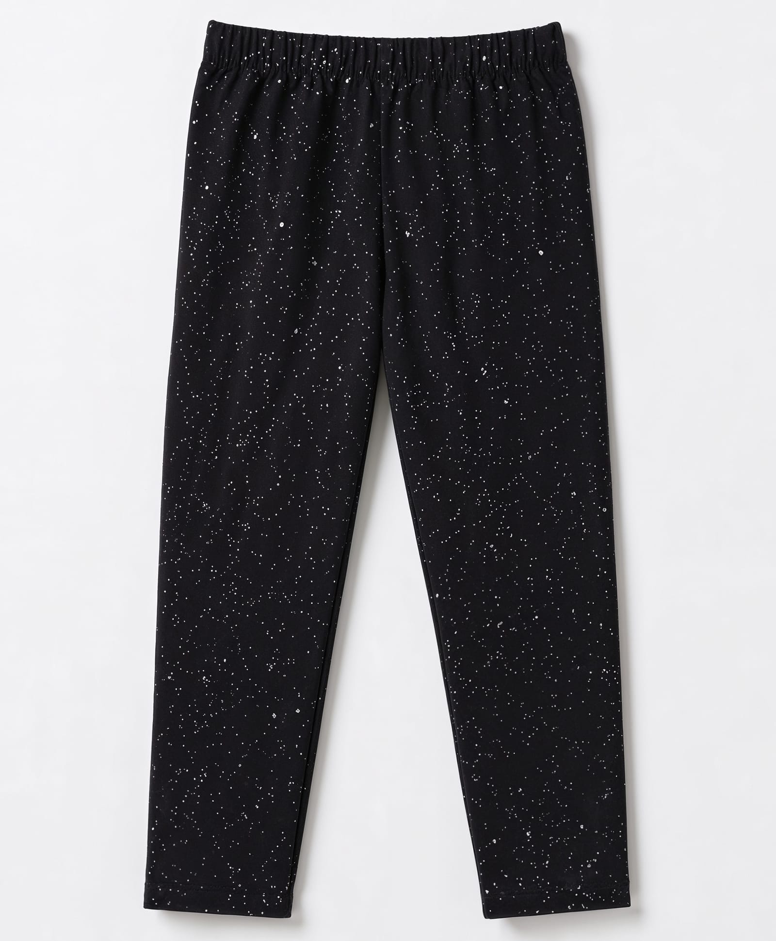 Doreme Sinker Knit Full Length Glitter Printed Leggings - Black-picture-23