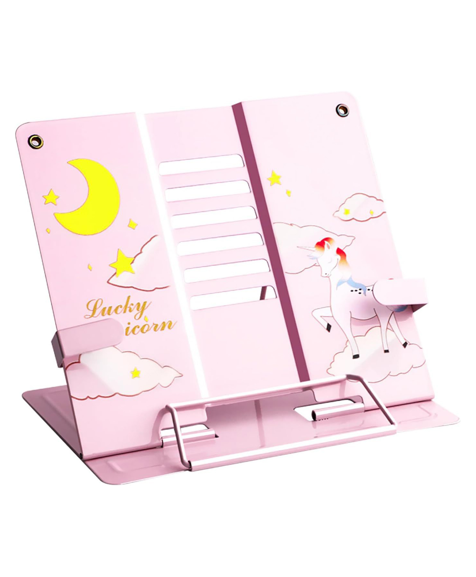 Sanjary Kids Unicorn Adjustable Metal Book Stand Portable Reading Holder Study Desk Book Support for Learning and Homework Activities color design may vary-image-16
