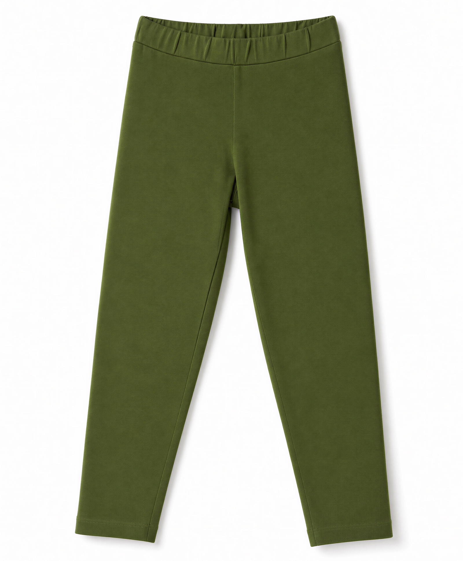 Pine Kids Cotton Lycra Knit Full Length Solid Leggings - Olive Green-image-28