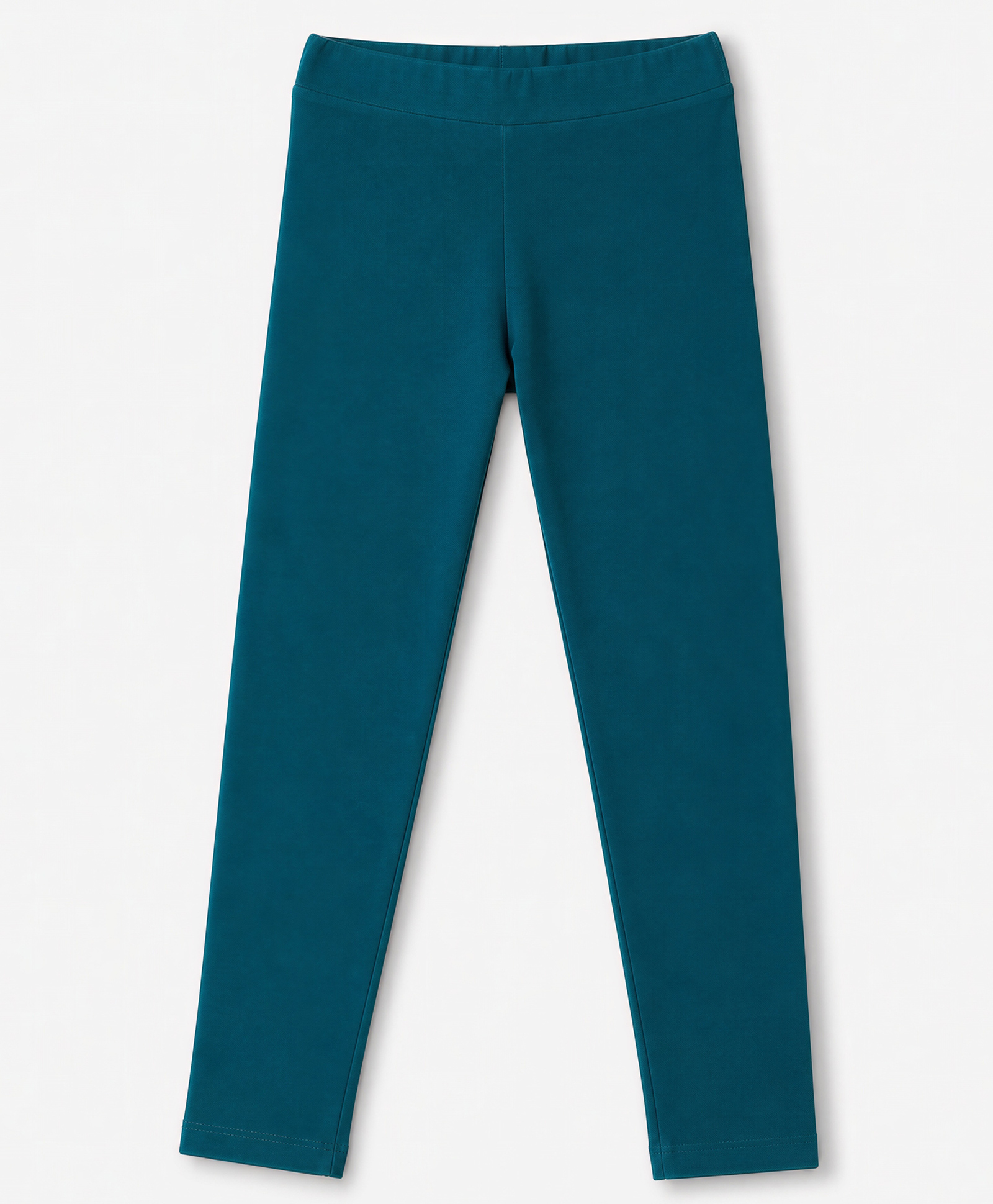 Pine Kids Cotton Lycra Knit Full Length Solid Leggings - Teal Blue-picture-23