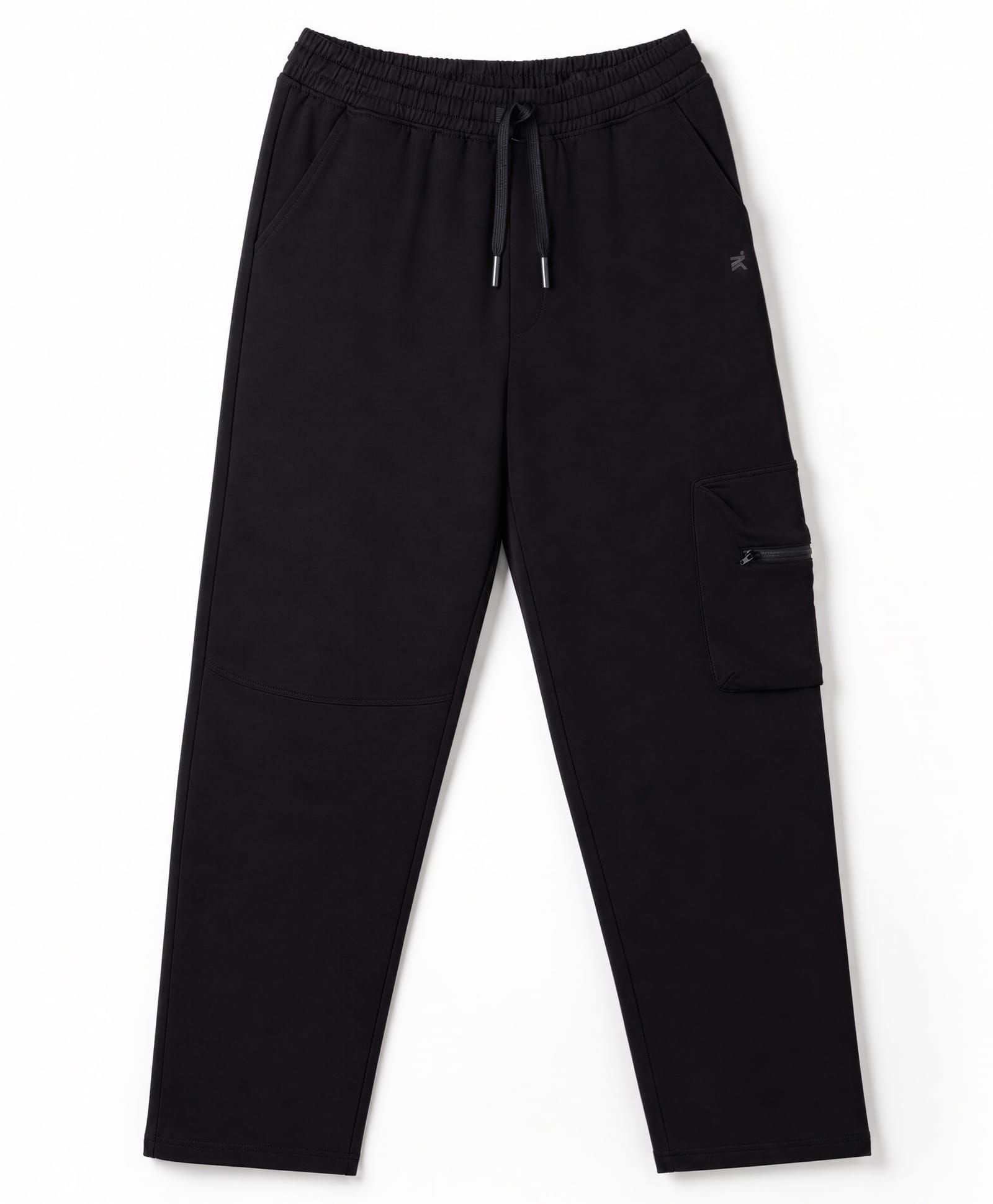 Doreme Sinker Knit Full Length Solid Lounge Pant - Black-image-18