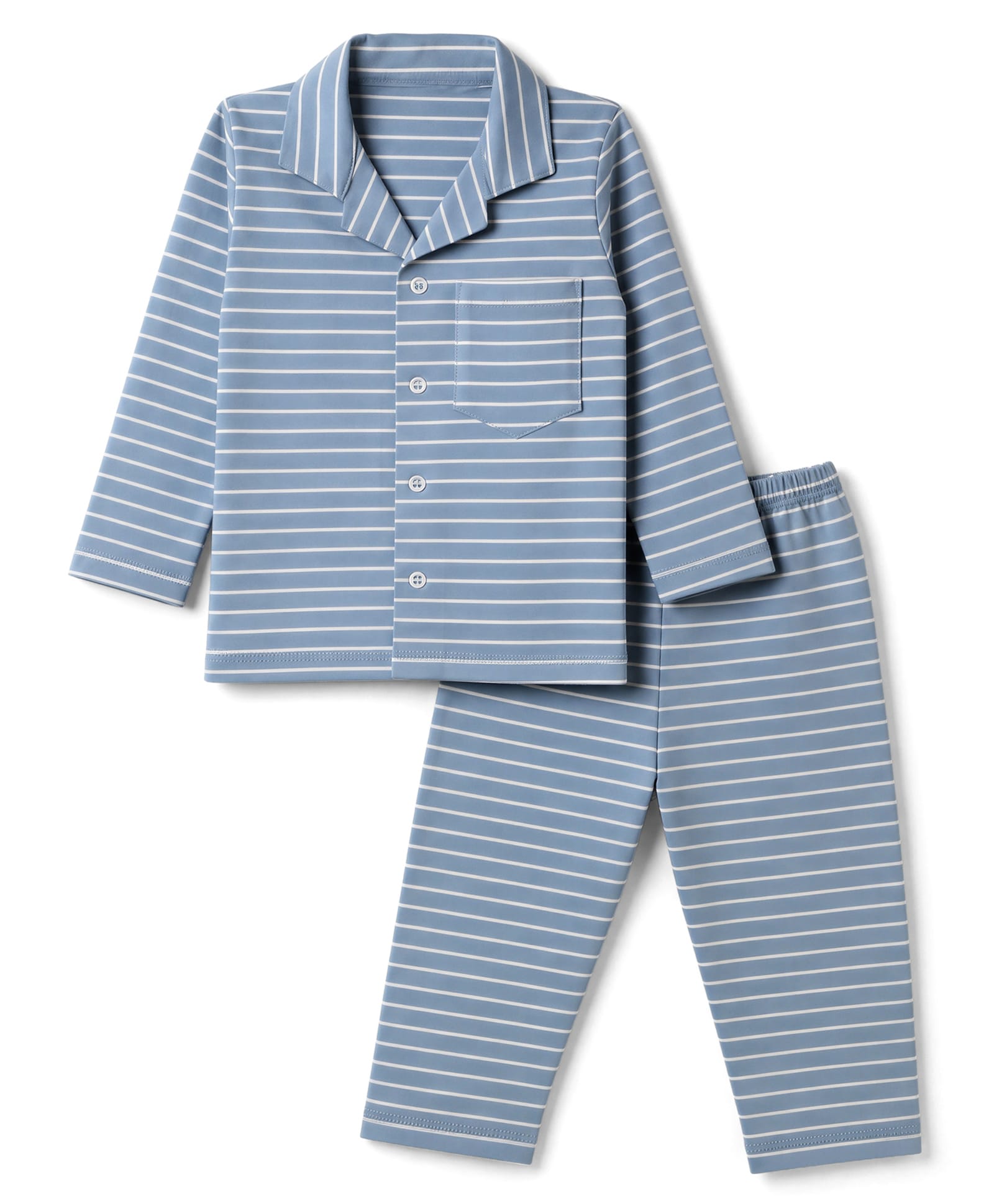 Ben Benny Single Jersey Knit Full Sleeves Striped Co-Ords Shirt & Pyjama Night Suit - Royal Blue-image-13
